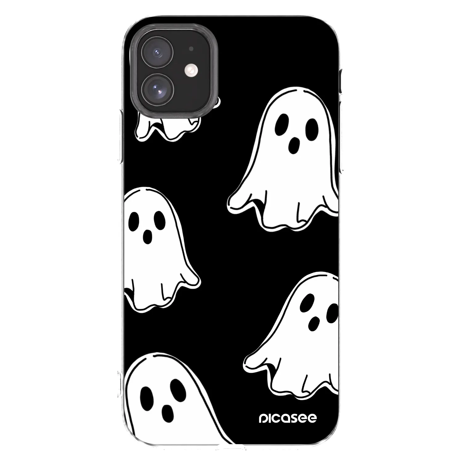 Picasee διαφανής θήκη σιλικόνης Apple iPhone 11 - Black ghosts