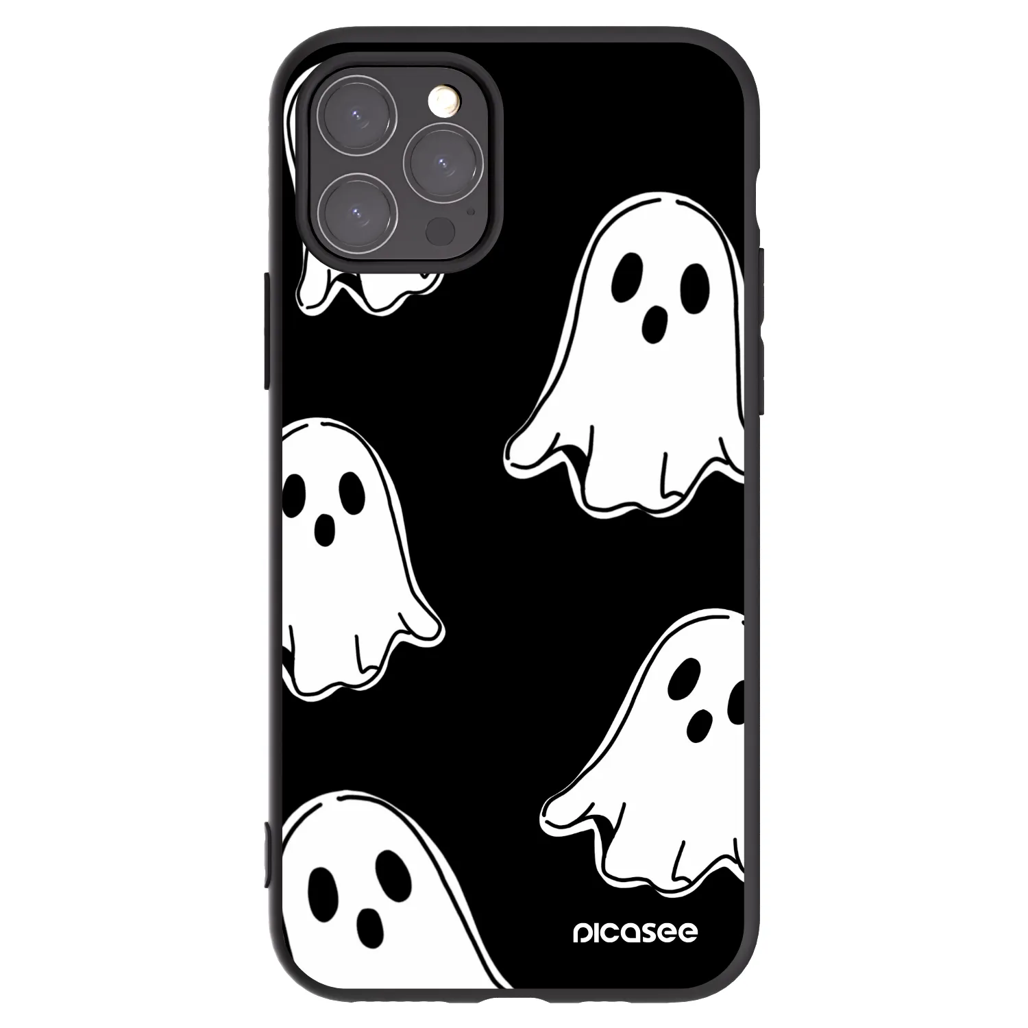 Picasee Μαύρη θήκη σιλικόνης για Apple iPhone 11 Pro - Black ghosts