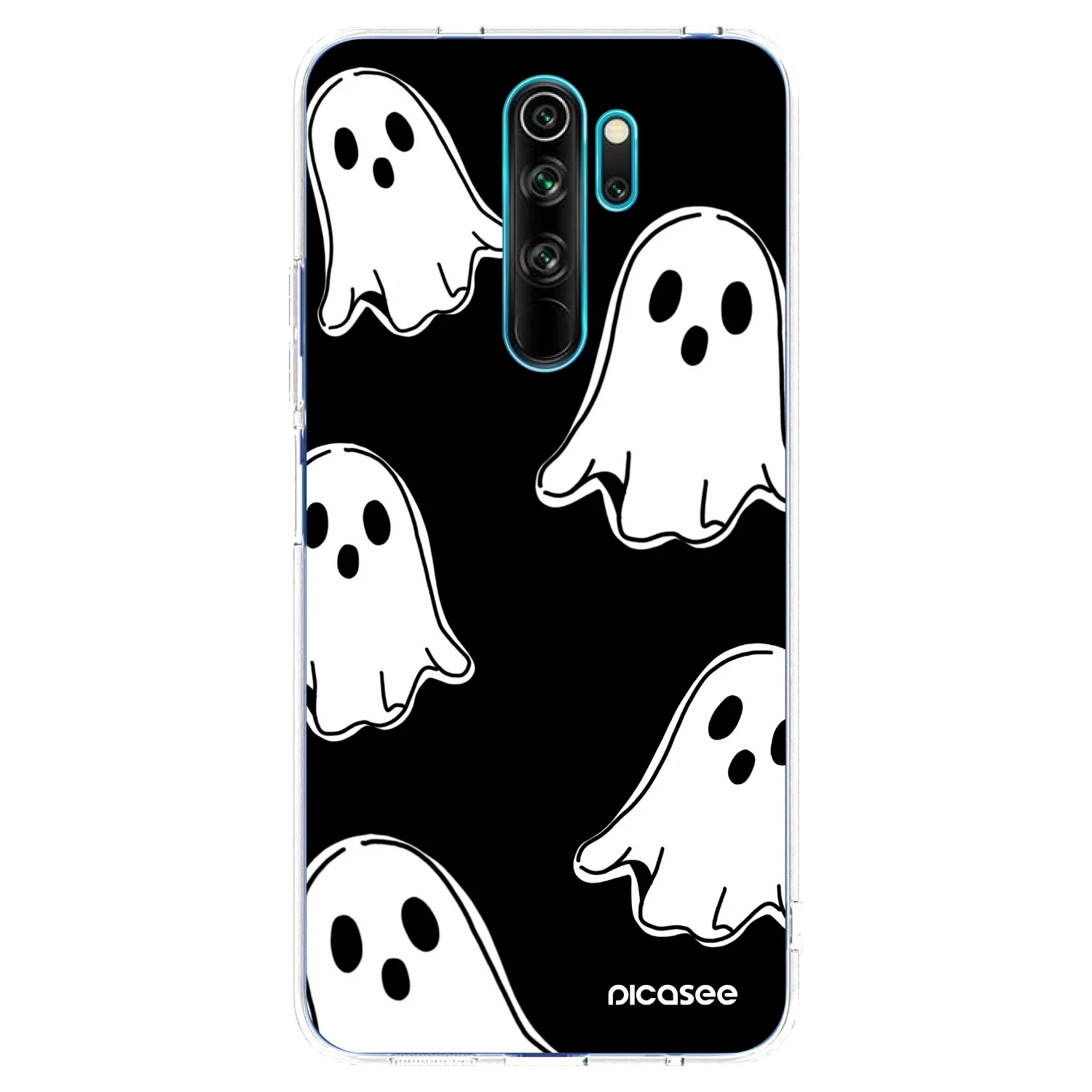 Picasee διαφανής θήκη σιλικόνης Xiaomi Redmi Note 8 Pro - Black ghosts