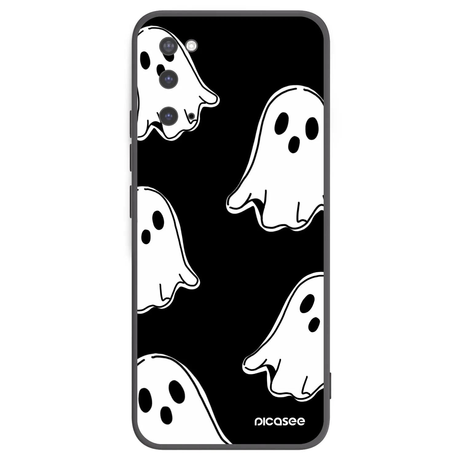 Picasee Μαύρη θήκη σιλικόνης για Samsung Galaxy S20 G980F - Black ghosts