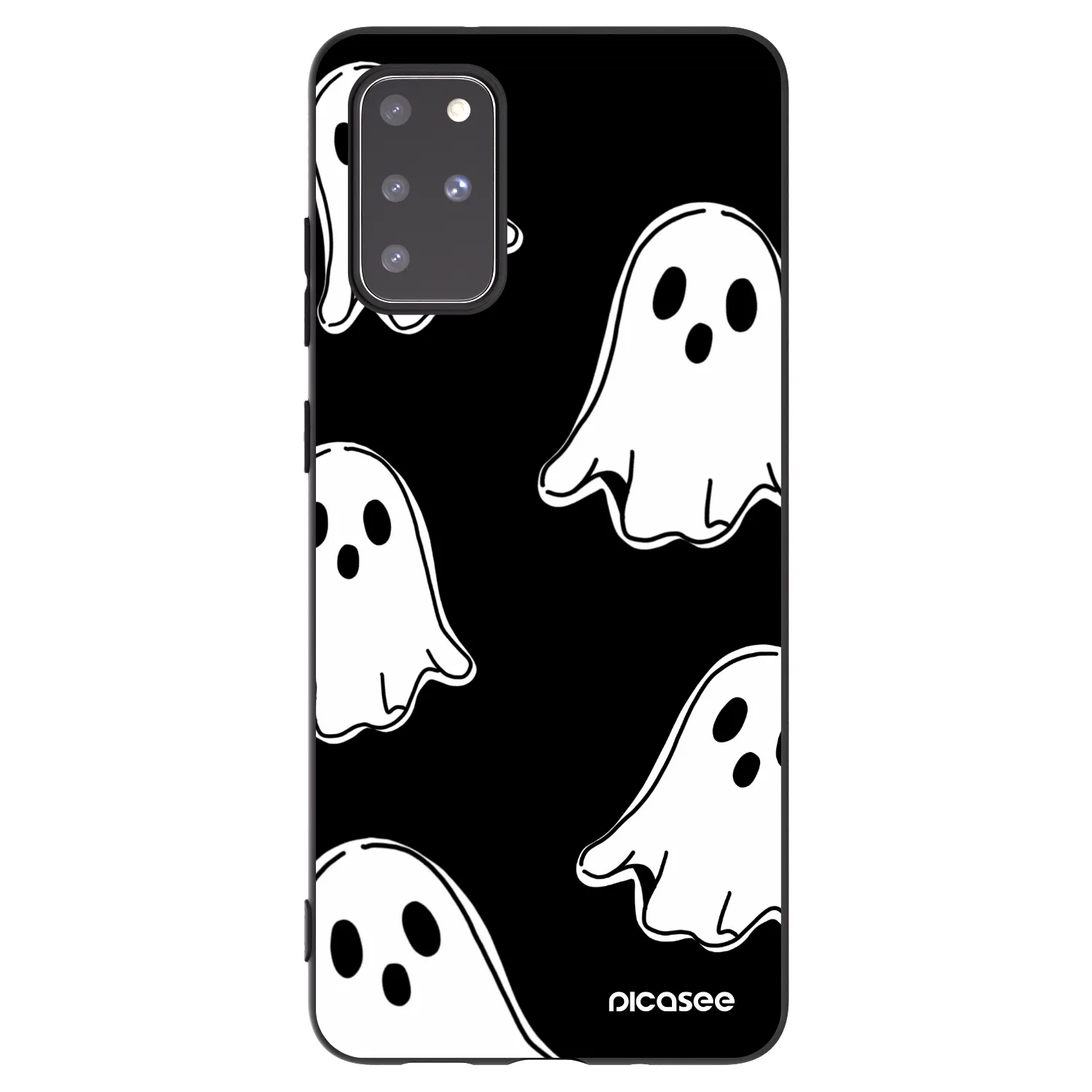 Picasee Μαύρη θήκη σιλικόνης για Samsung Galaxy S20+ G985F - Black ghosts