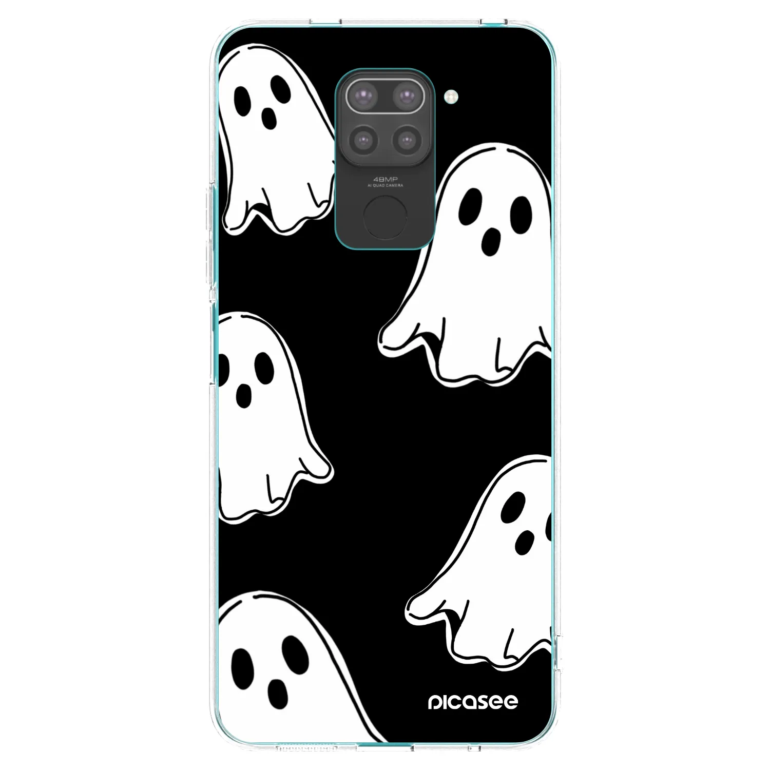 Picasee Μαύρη θήκη σιλικόνης για Xiaomi Redmi Note 9 - Black ghosts