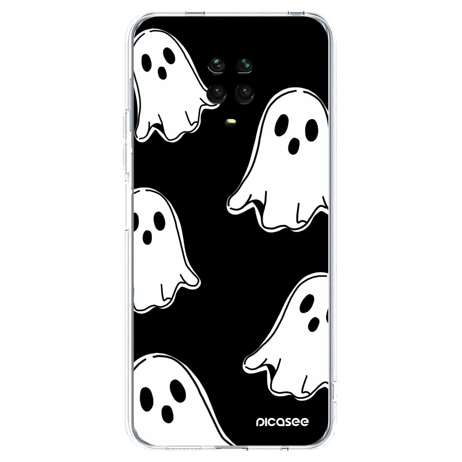 Picasee διαφανής θήκη σιλικόνης Xiaomi Redmi Note 9S - Black ghosts