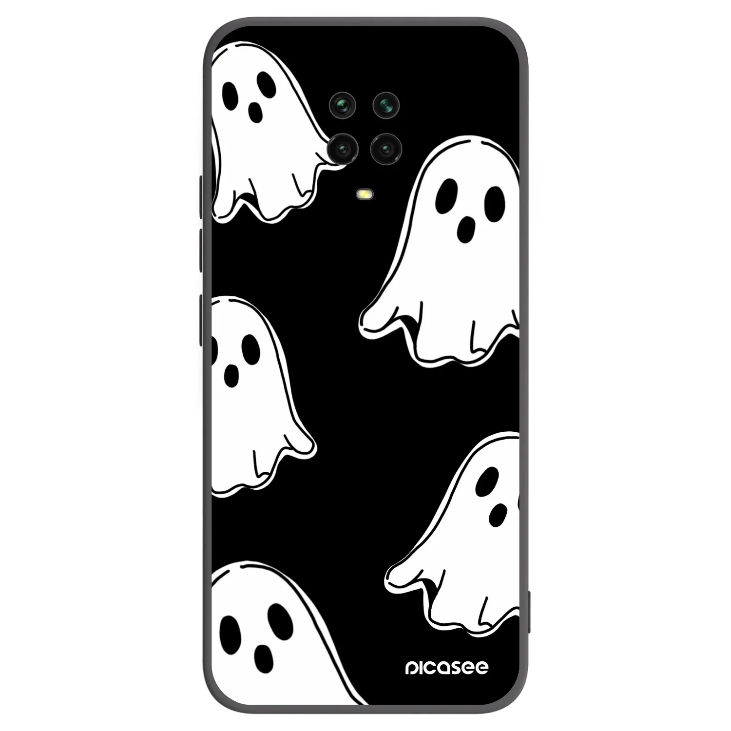 Picasee Μαύρη θήκη σιλικόνης για Xiaomi Redmi Note 9S - Black ghosts