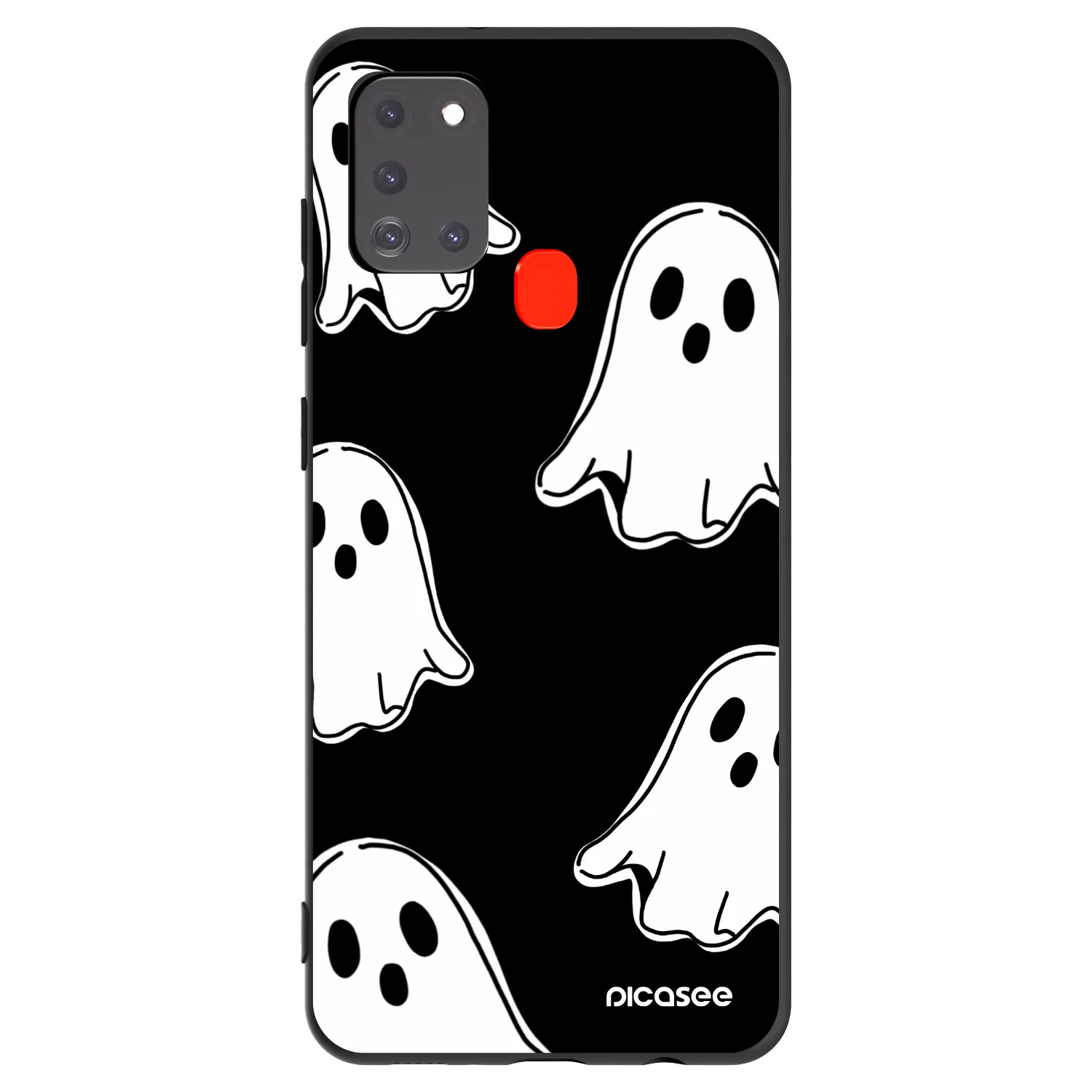 Picasee Μαύρη θήκη σιλικόνης για Samsung Galaxy A21s - Black ghosts