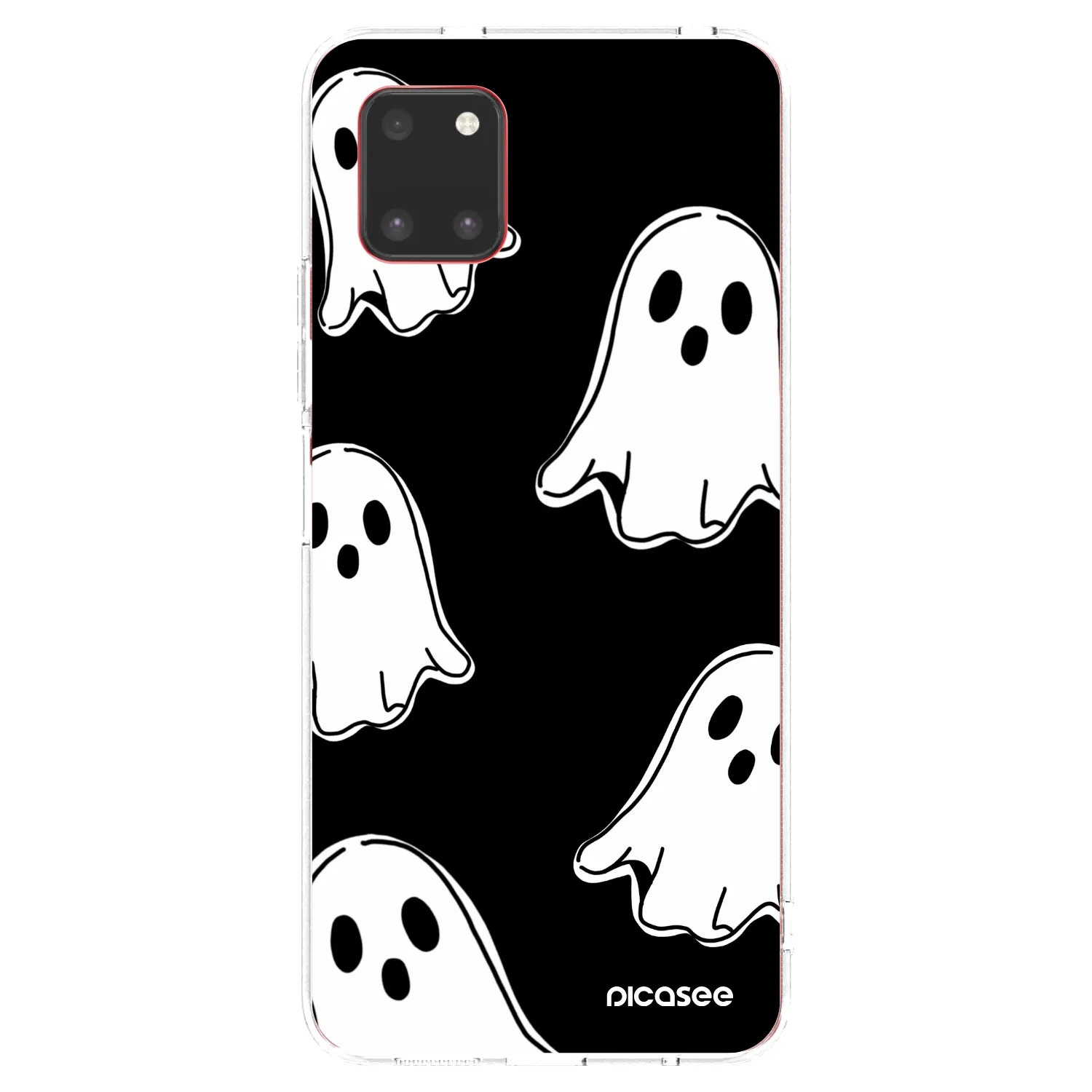 Picasee διαφανής θήκη σιλικόνης Samsung Galaxy Note 10 Lite N770F - Black ghosts