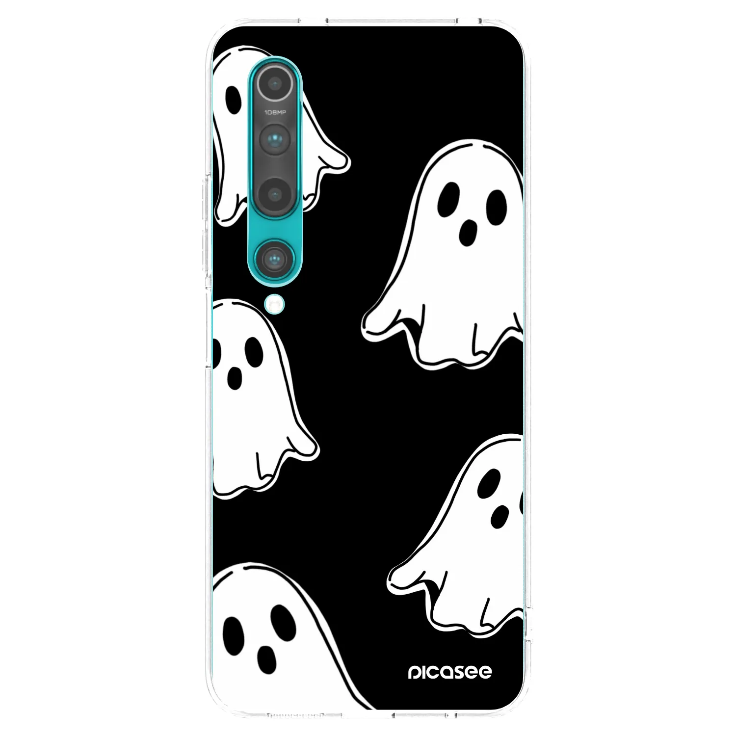 Picasee διαφανής θήκη σιλικόνης Xiaomi Mi 10 - Black ghosts