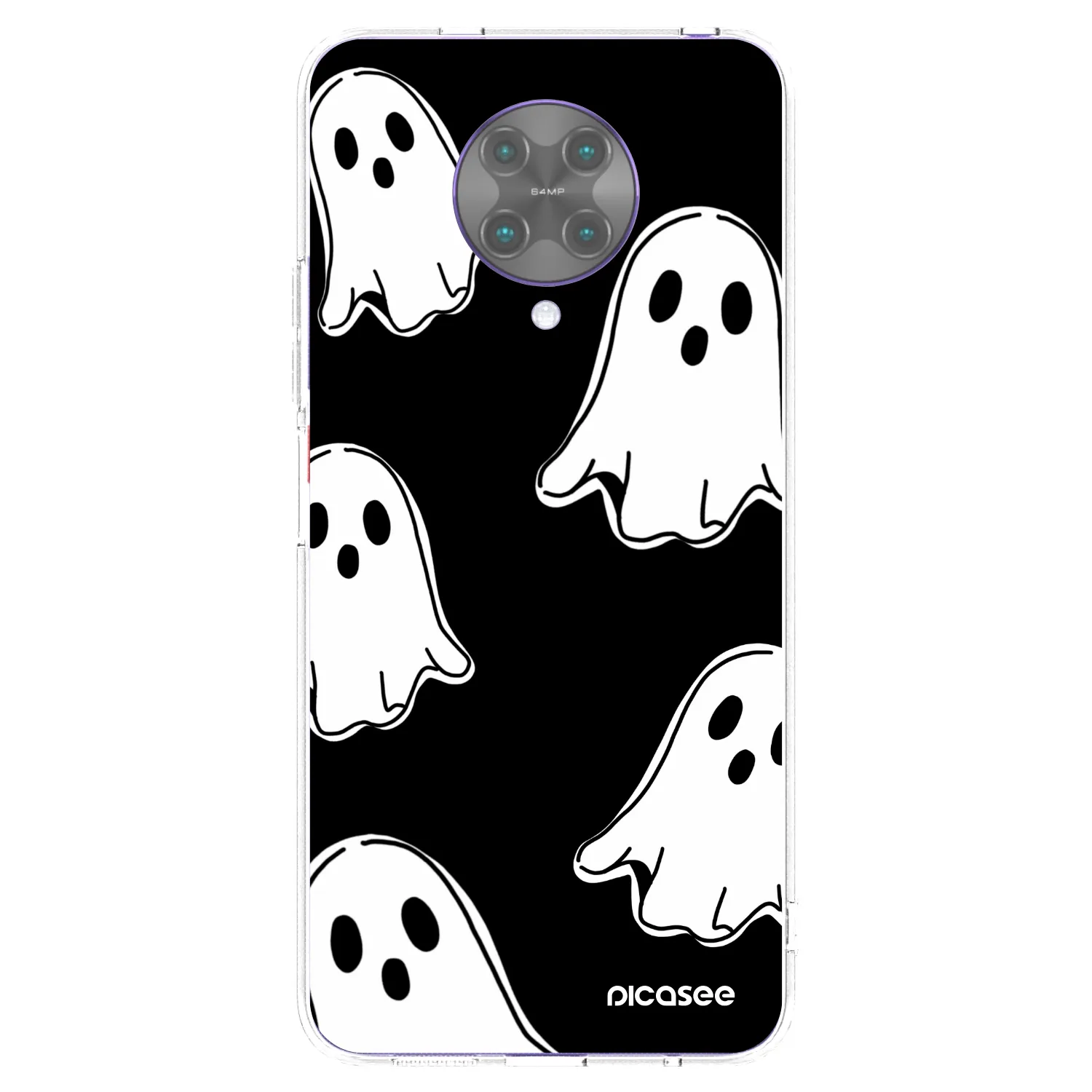 Picasee διαφανής θήκη σιλικόνης Xiaomi Poco F2 Pro - Black ghosts