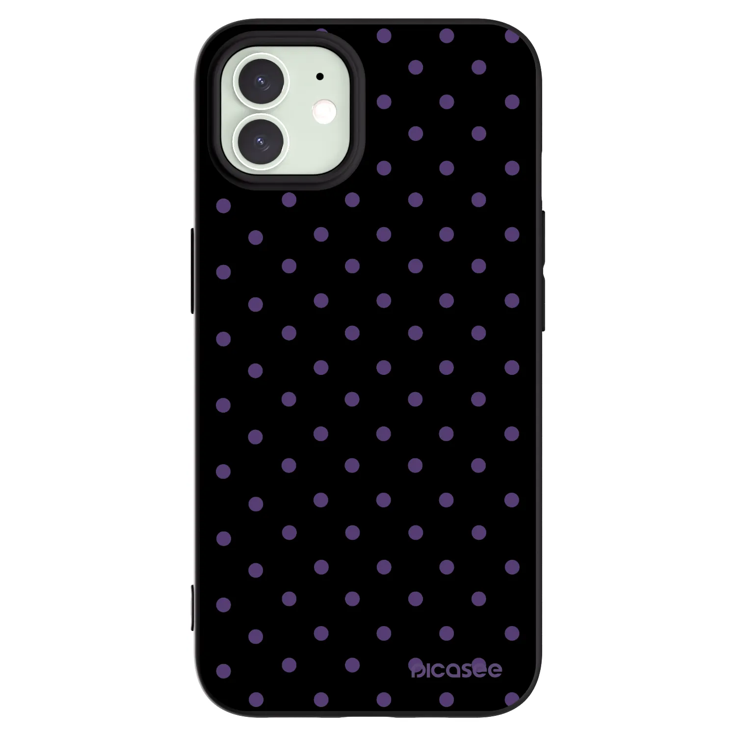 Picasee Μαύρη θήκη σιλικόνης για Apple iPhone 12 - Flickers