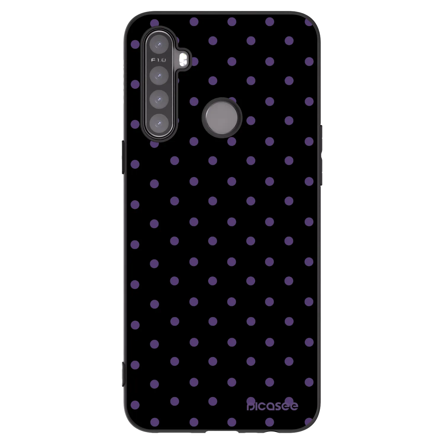 Picasee Μαύρη θήκη σιλικόνης για Realme 5 - Flickers