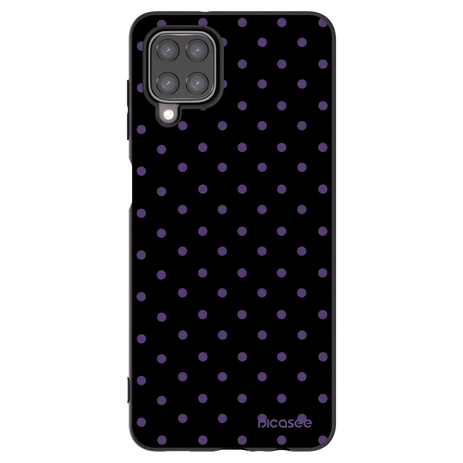 Picasee Μαύρη θήκη σιλικόνης για Samsung Galaxy A12 A125F - Flickers