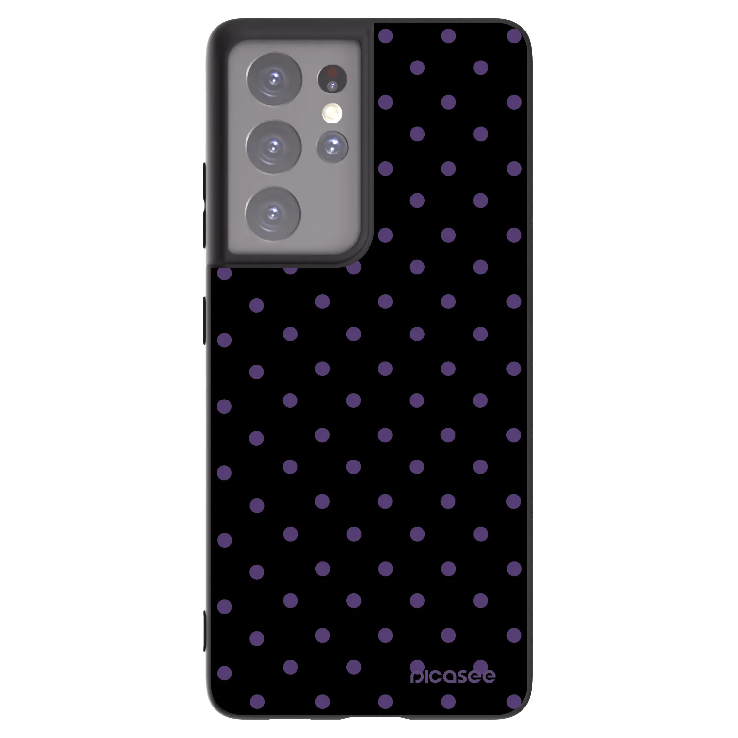 Picasee Μαύρη θήκη σιλικόνης για Samsung Galaxy S21 Ultra 5G G998B - Flickers