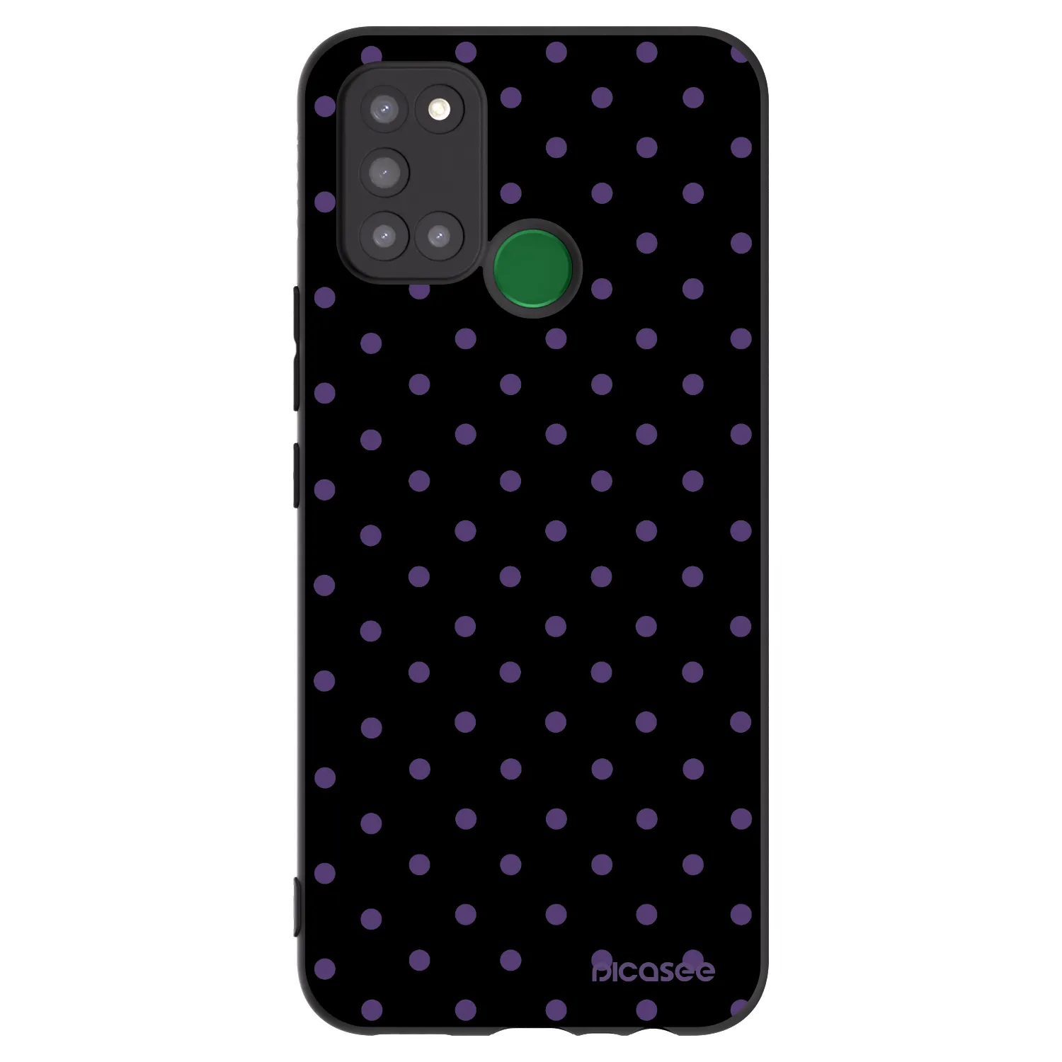 Picasee Μαύρη θήκη σιλικόνης για Realme 7i - Flickers