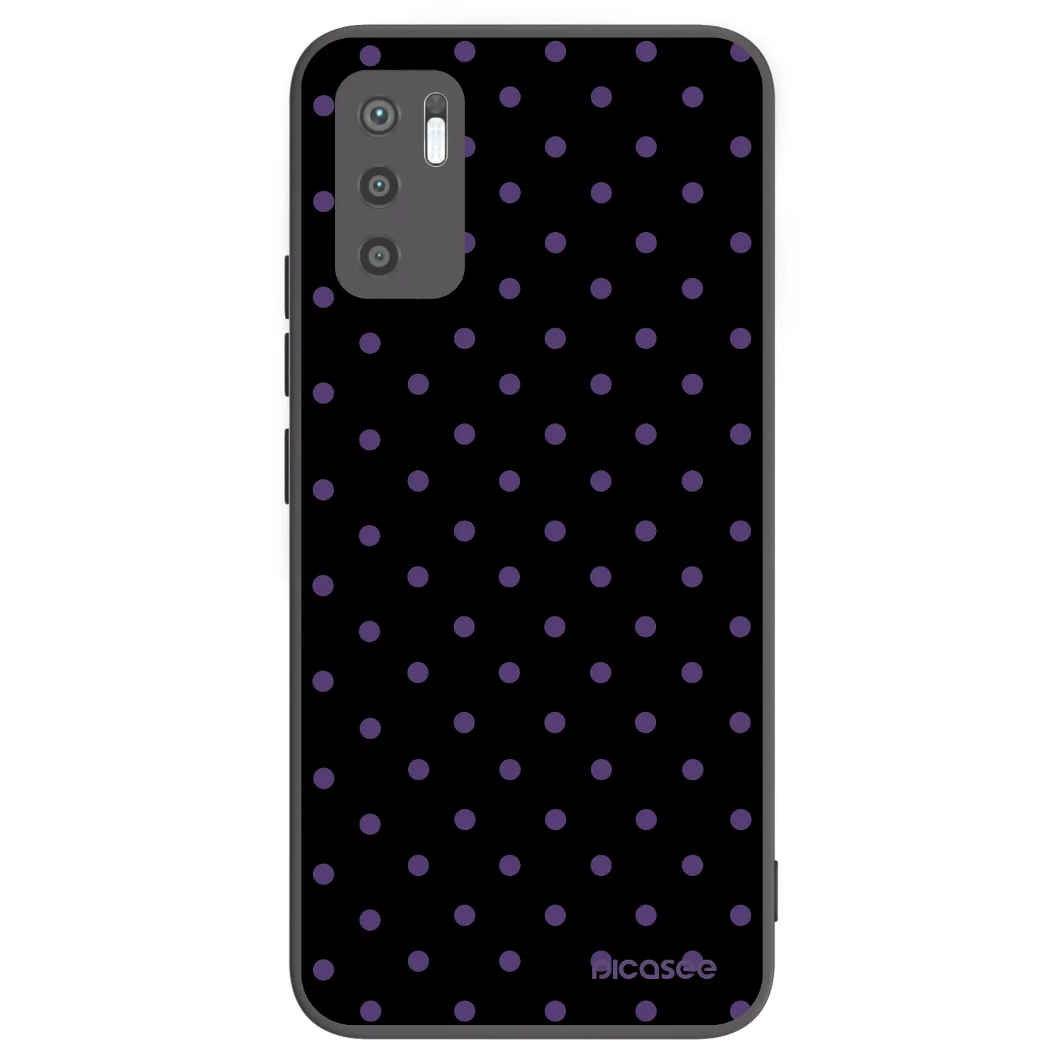 Picasee Μαύρη θήκη σιλικόνης για Xiaomi Redmi Note 10 5G - Flickers