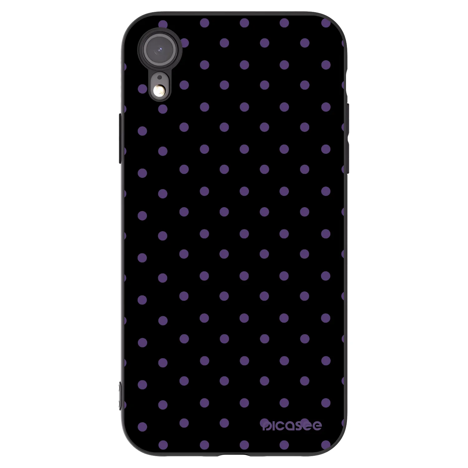 Picasee Μαύρη θήκη σιλικόνης για Apple iPhone XR - Flickers