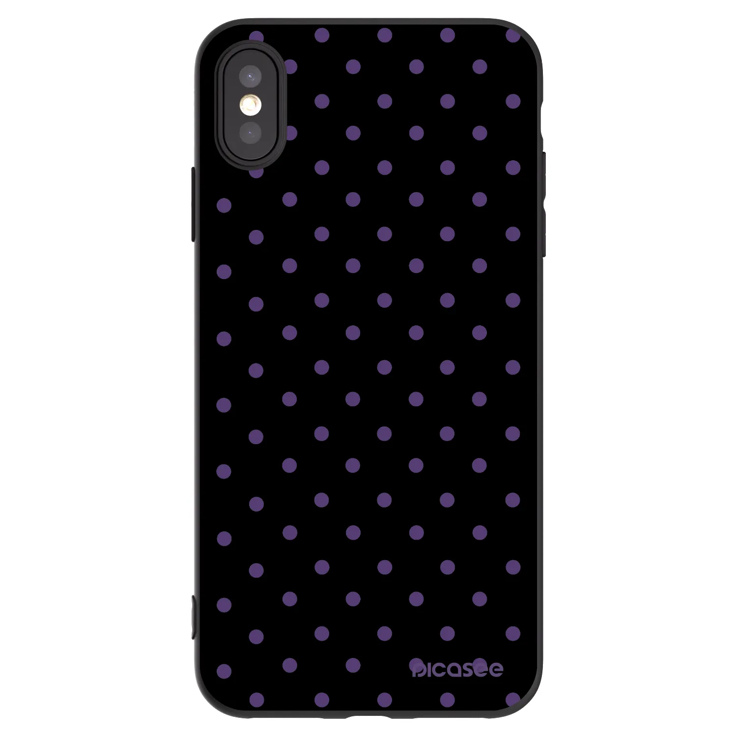 Picasee Μαύρη θήκη σιλικόνης για Apple iPhone XS Max - Flickers