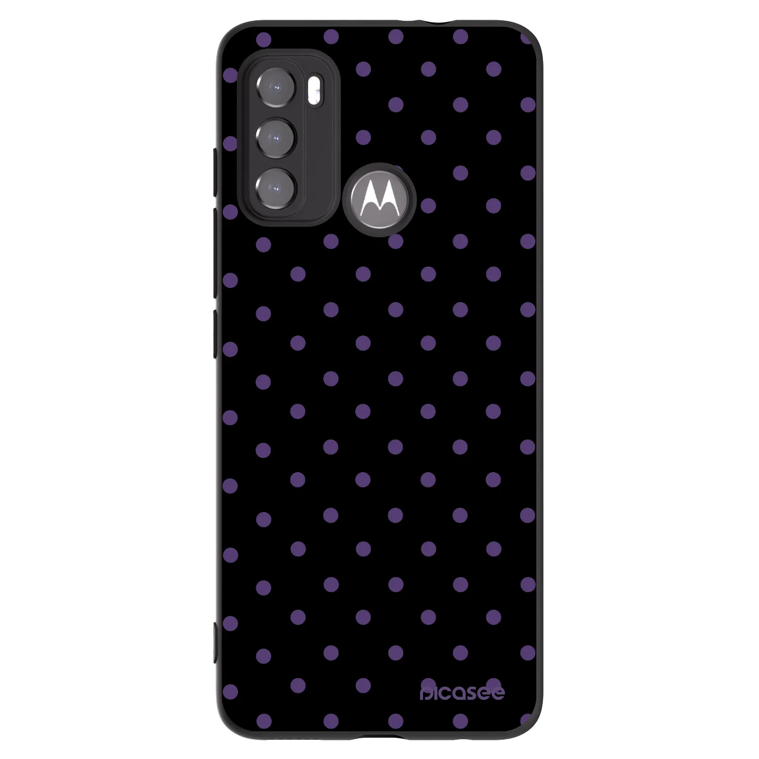 Picasee Μαύρη θήκη σιλικόνης για Motorola Moto G60 - Flickers