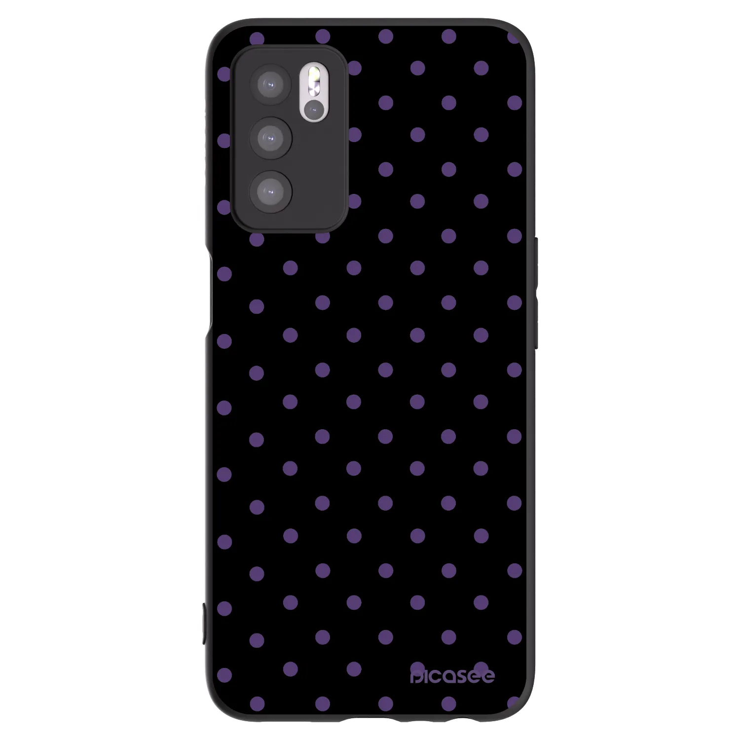 Picasee Μαύρη θήκη σιλικόνης για OPPO A16 - Flickers