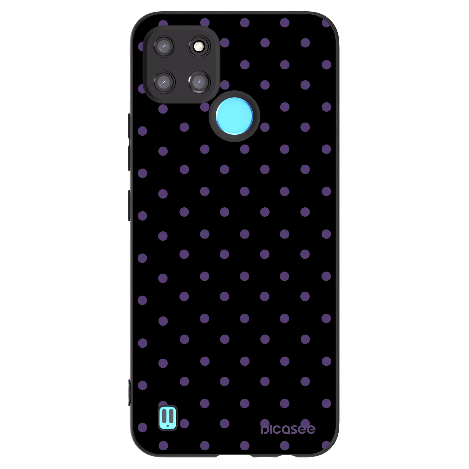 Picasee Μαύρη θήκη σιλικόνης για Realme C21Y - Flickers