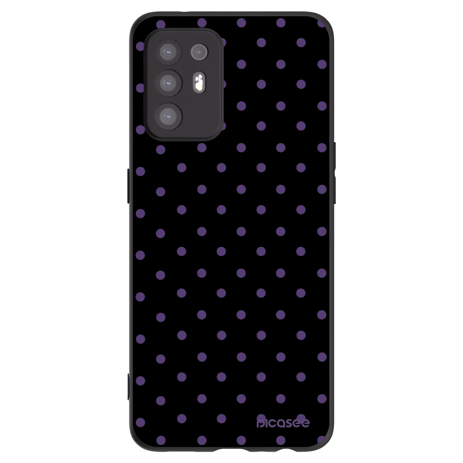 Picasee Μαύρη θήκη σιλικόνης για OPPO A94 5G - Flickers