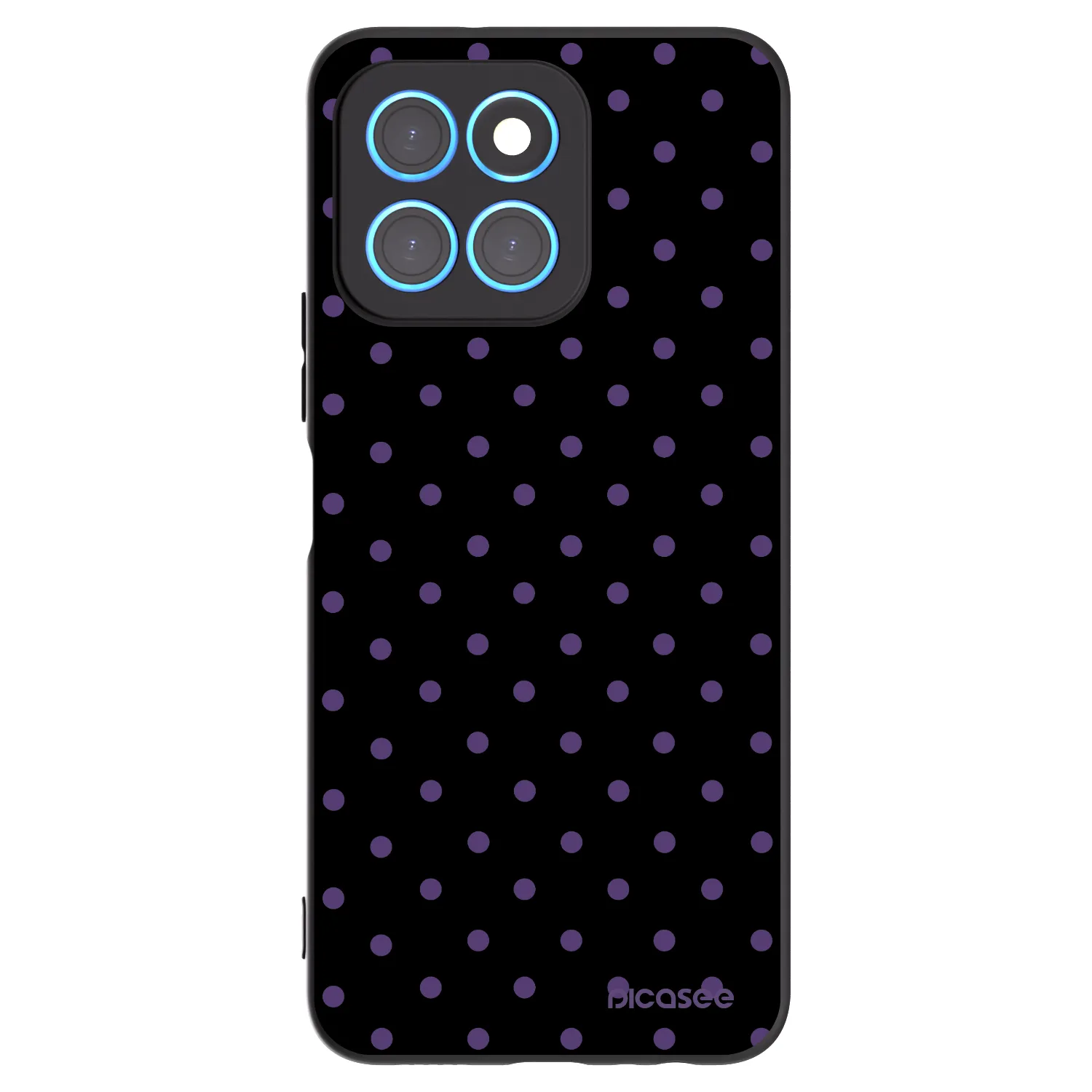 Picasee Μαύρη θήκη σιλικόνης για Honor X8 5G - Flickers