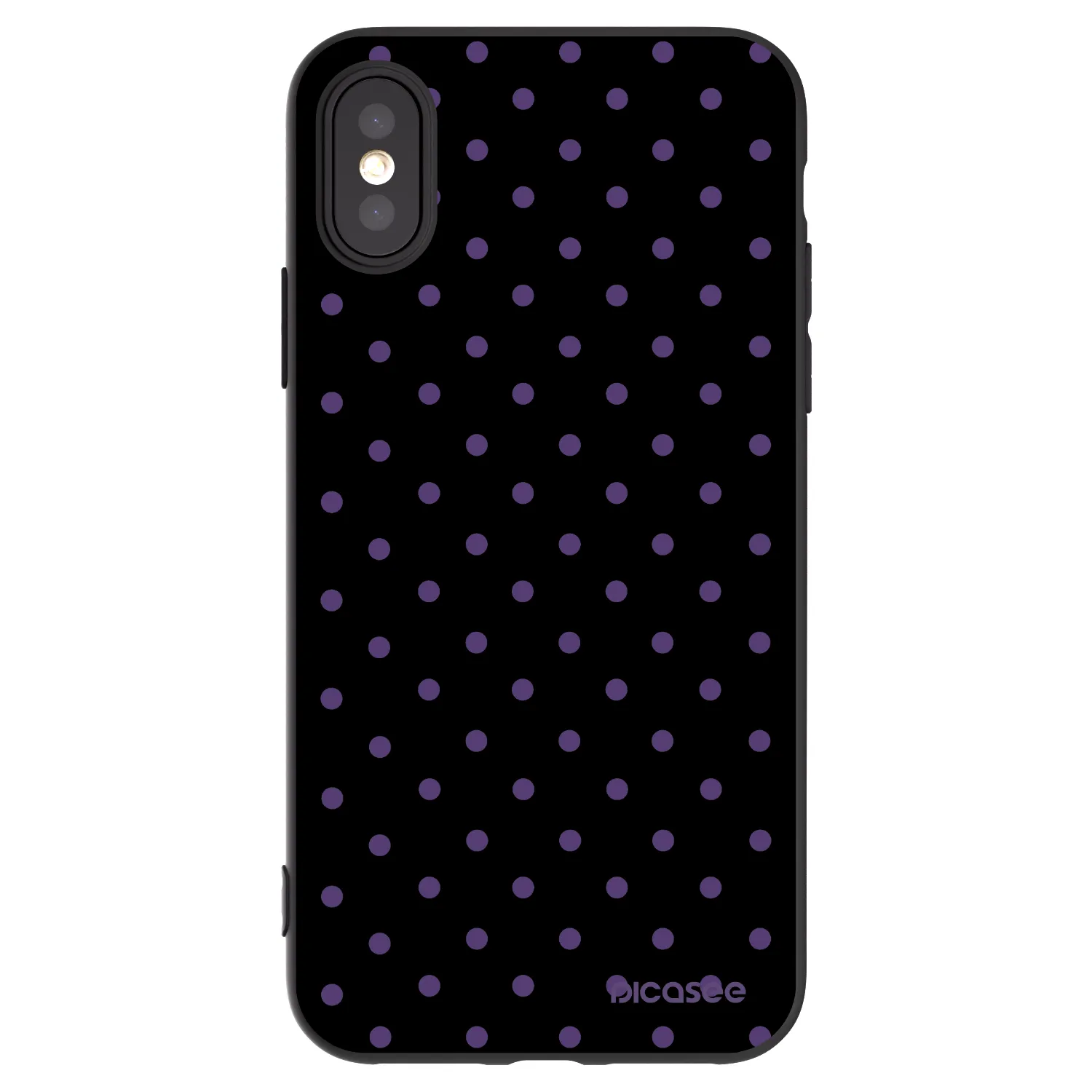 Picasee Μαύρη θήκη σιλικόνης για Apple iPhone X/XS - Flickers