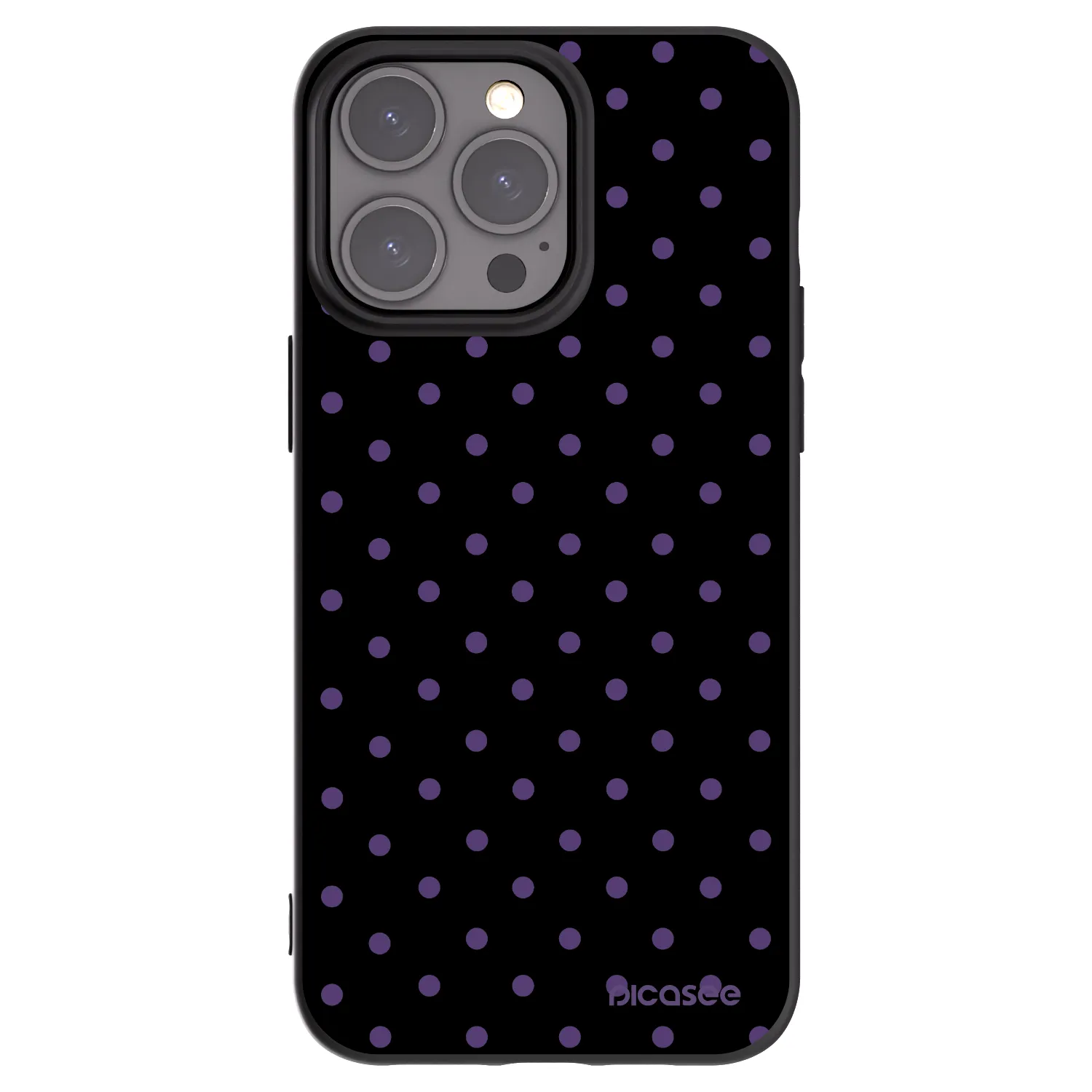 Picasee Μαύρη θήκη σιλικόνης για Apple iPhone 15 Pro Max - Flickers