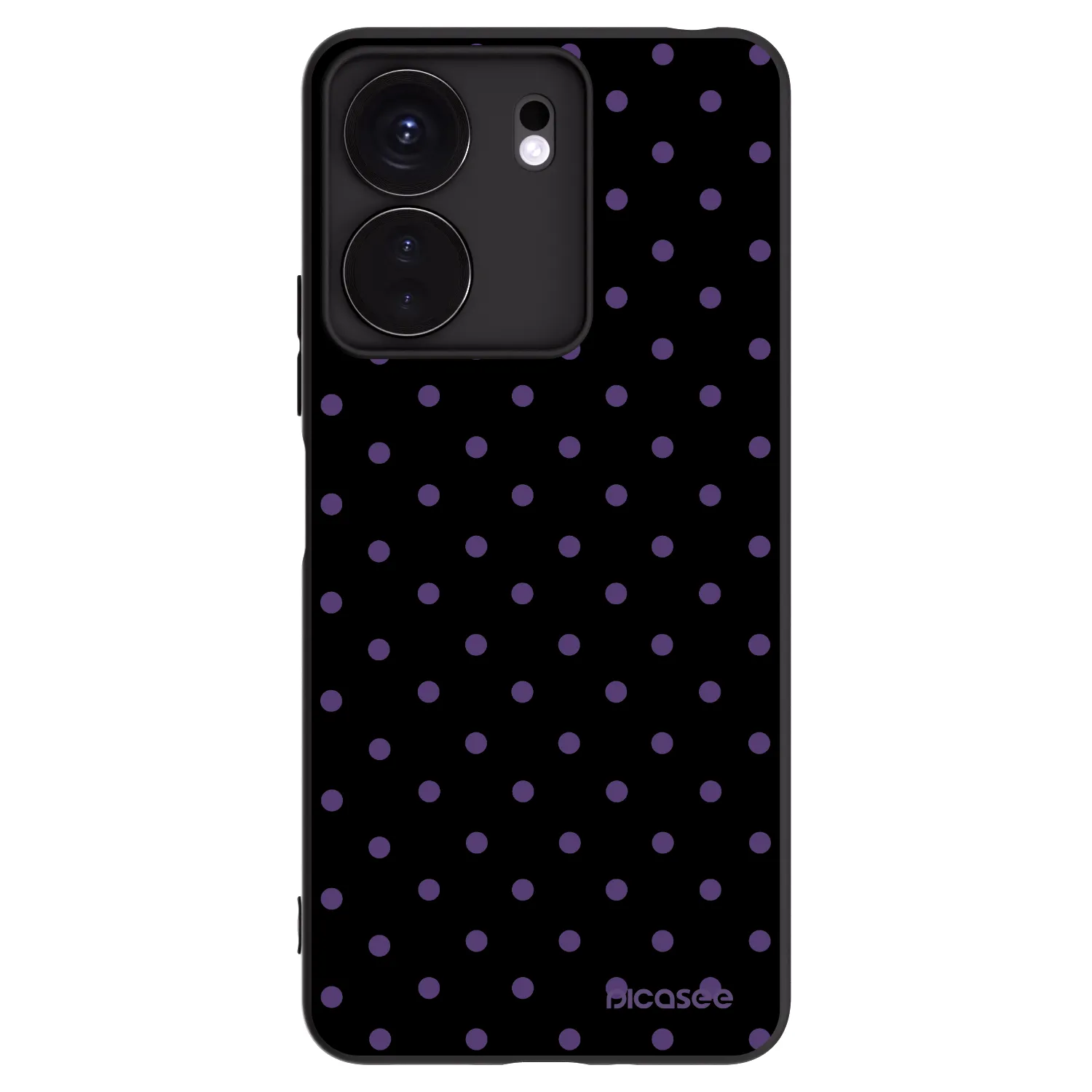 Picasee Μαύρη θήκη σιλικόνης για Xiaomi Redmi 13C 4G - Flickers