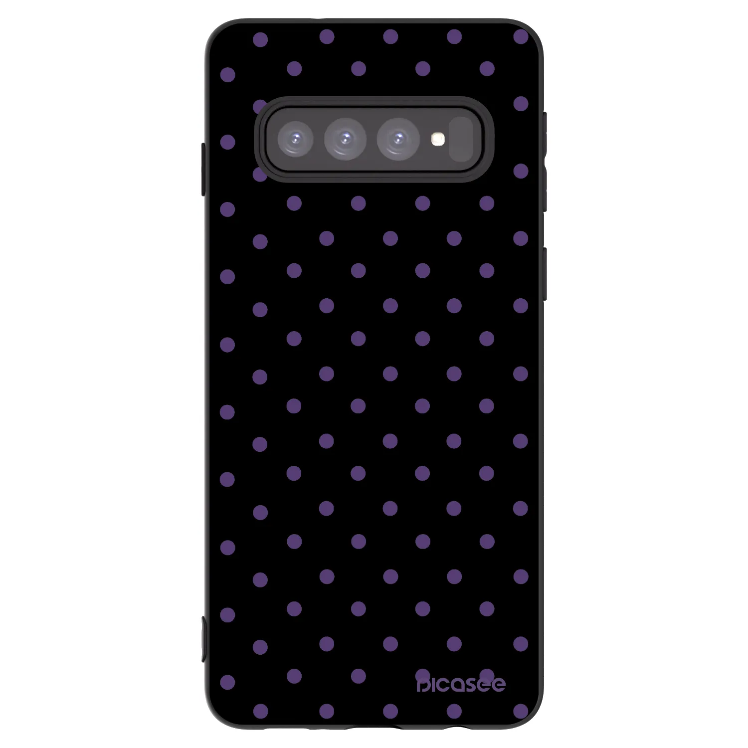 Picasee Μαύρη θήκη σιλικόνης για Samsung Galaxy S10 G973 - Flickers