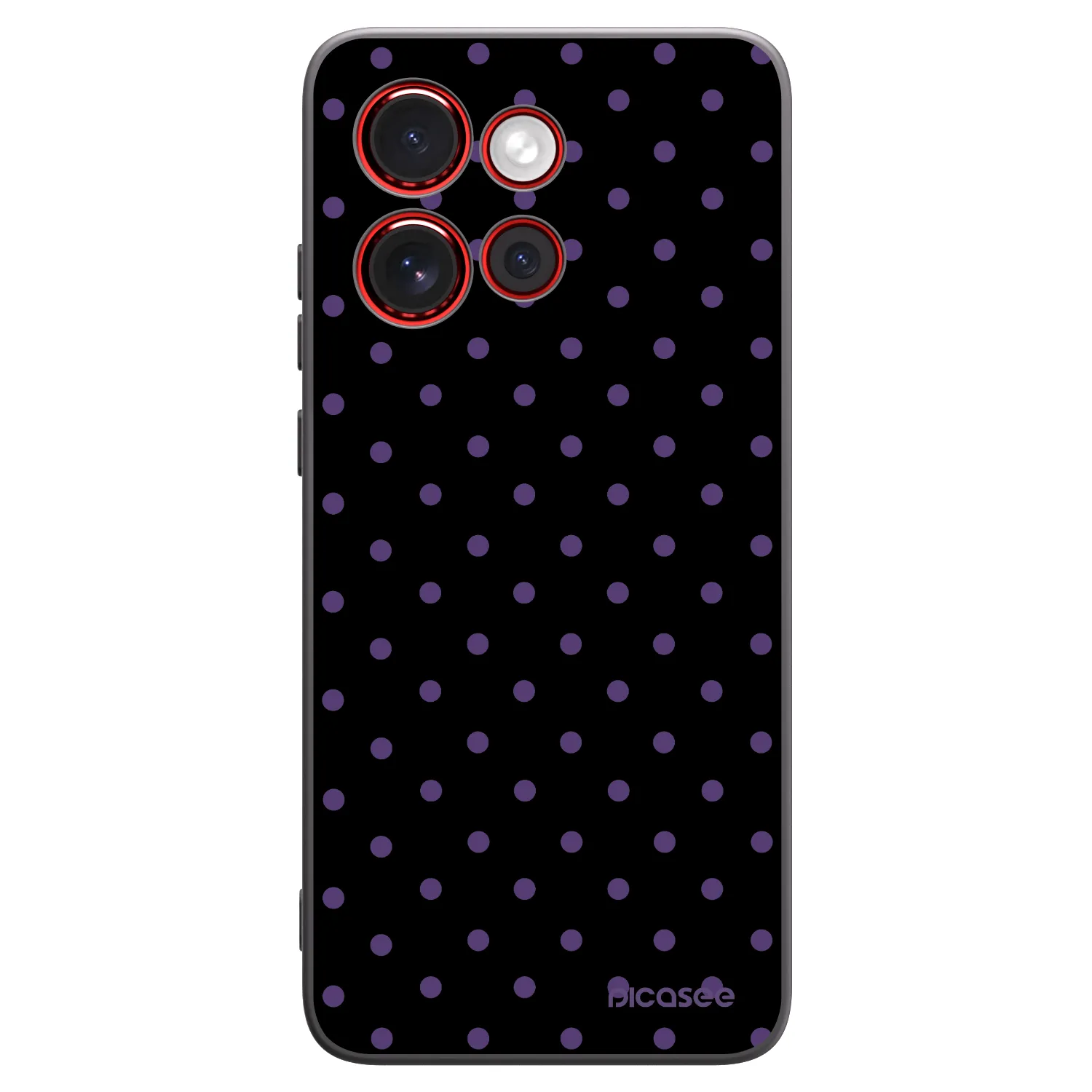 Picasee Μαύρη θήκη σιλικόνης για Motorola Edge 60 Neo 5G - Flickers