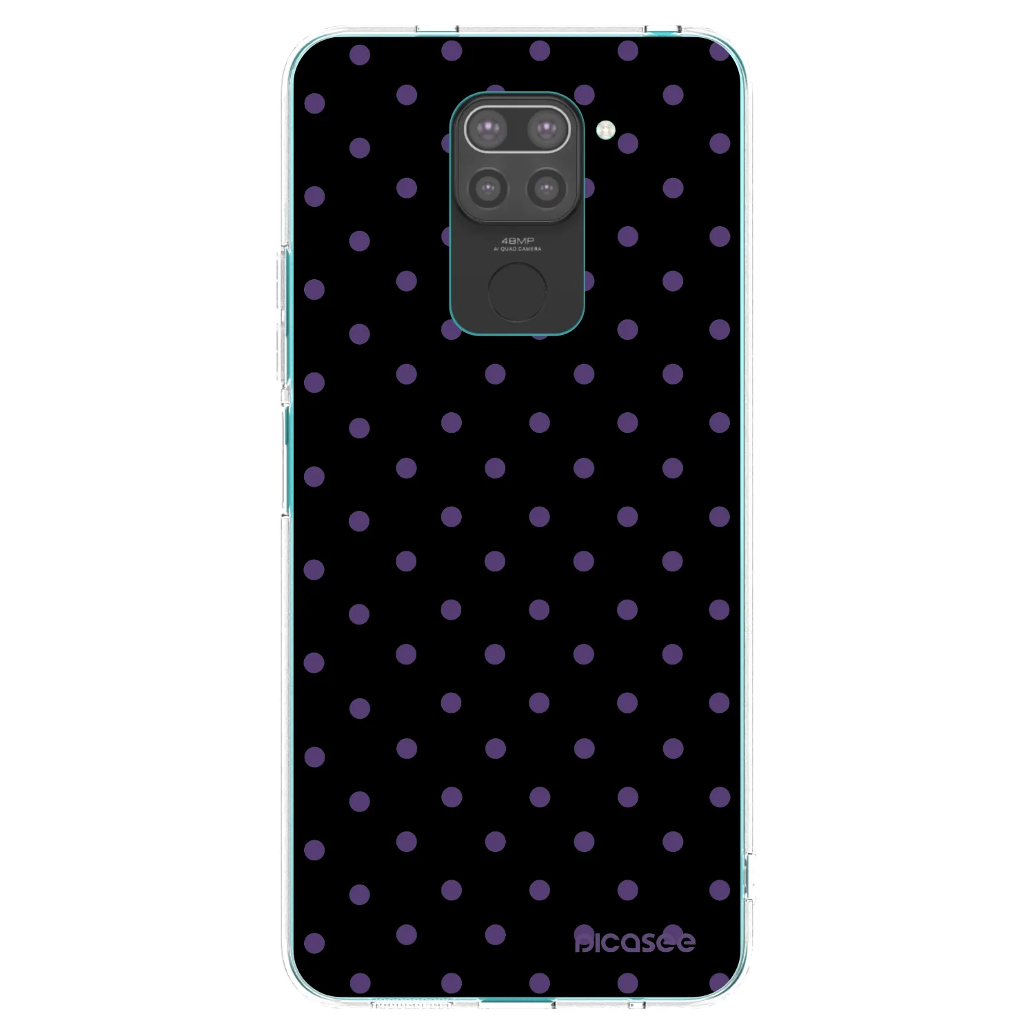 Picasee Μαύρη θήκη σιλικόνης για Xiaomi Redmi Note 9 - Flickers