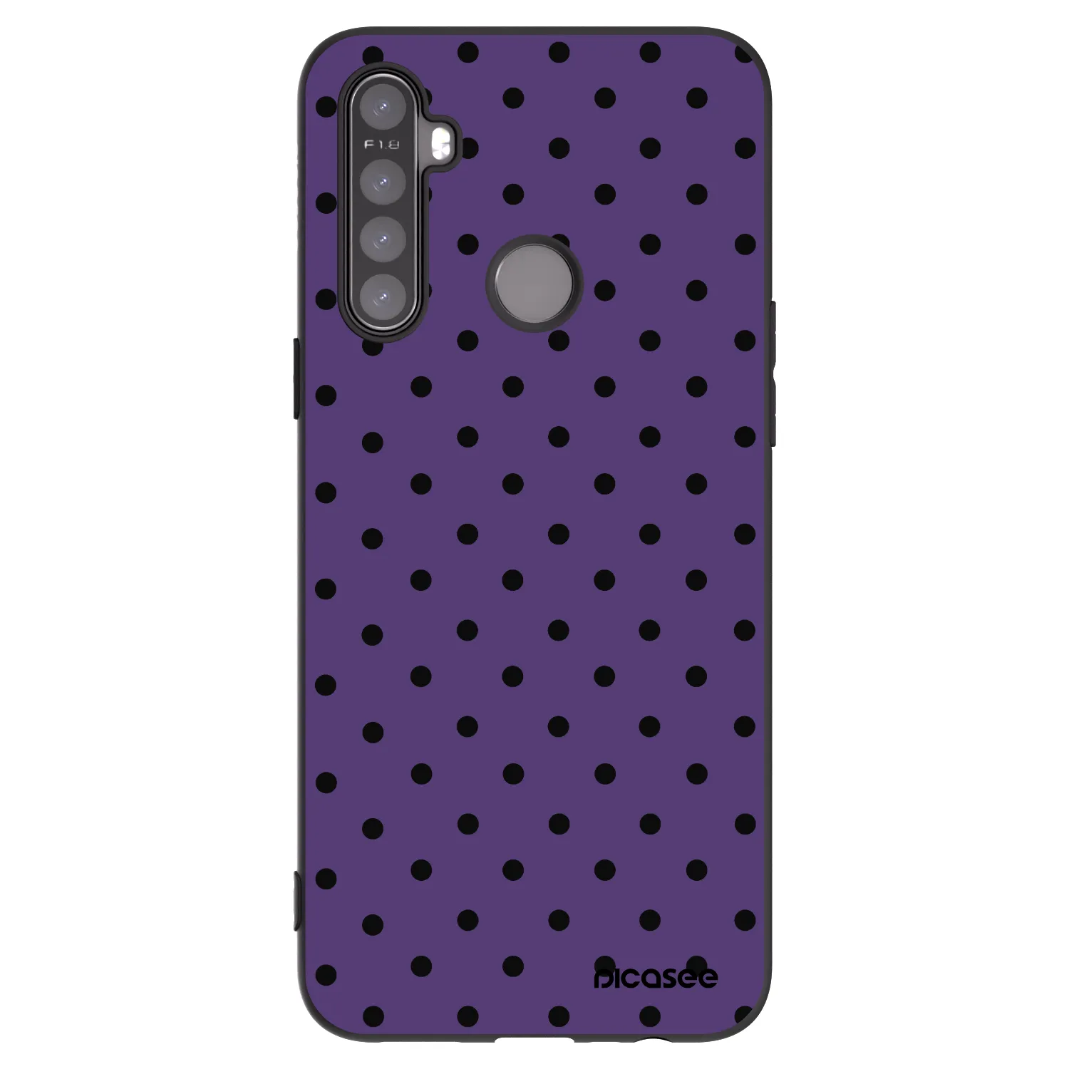 Picasee Μαύρη θήκη σιλικόνης για Realme 6i - Flickers 2