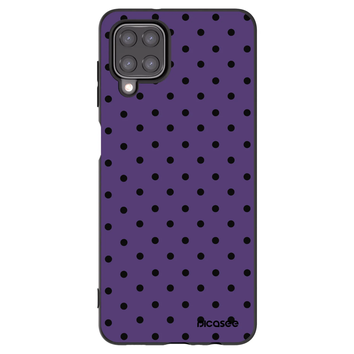 Picasee Μαύρη θήκη σιλικόνης για Samsung Galaxy A12 A125F - Flickers 2