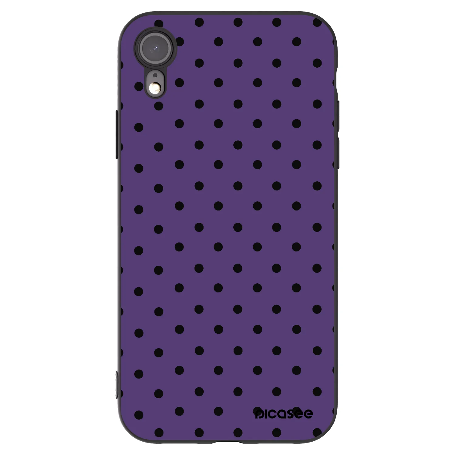 Picasee Μαύρη θήκη σιλικόνης για Apple iPhone XR - Flickers 2