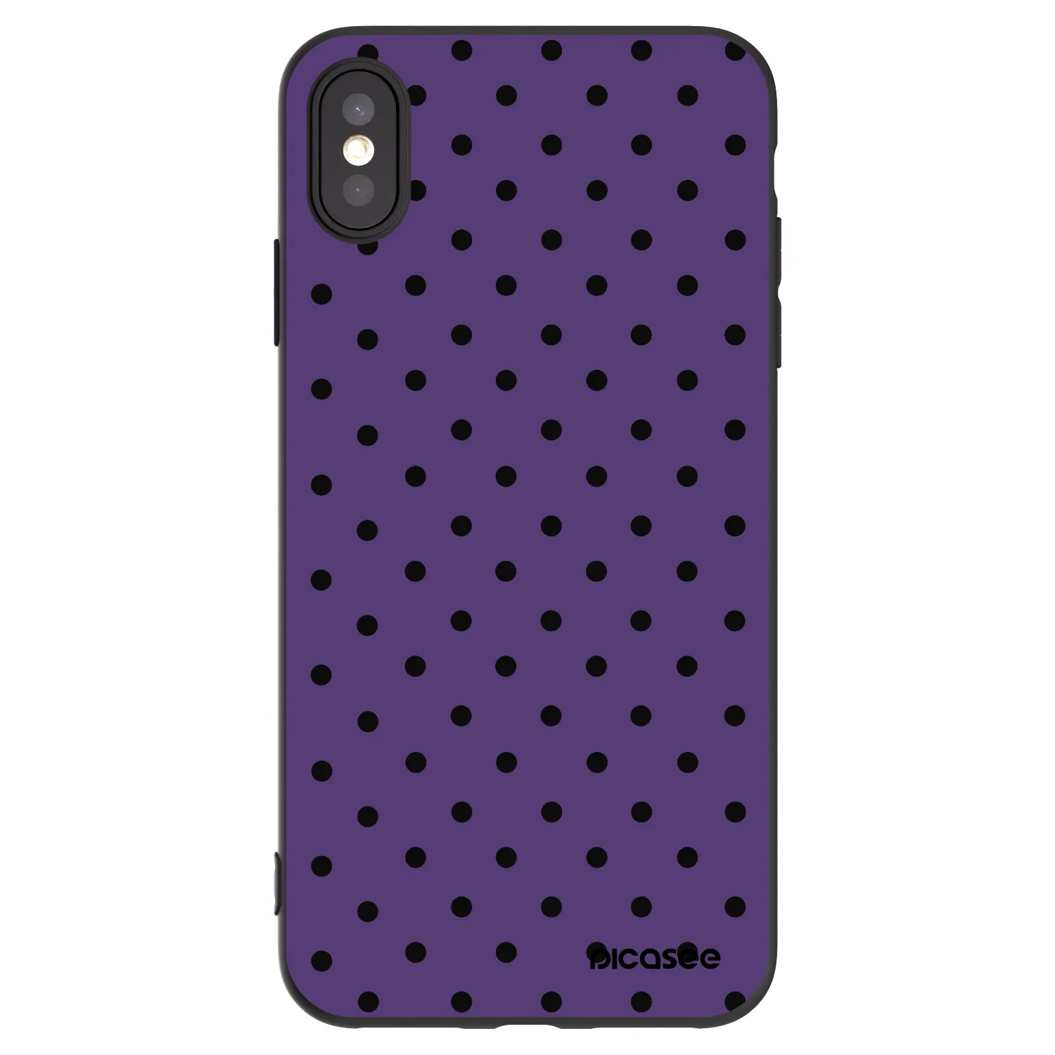 Picasee Μαύρη θήκη σιλικόνης για Apple iPhone XS Max - Flickers 2