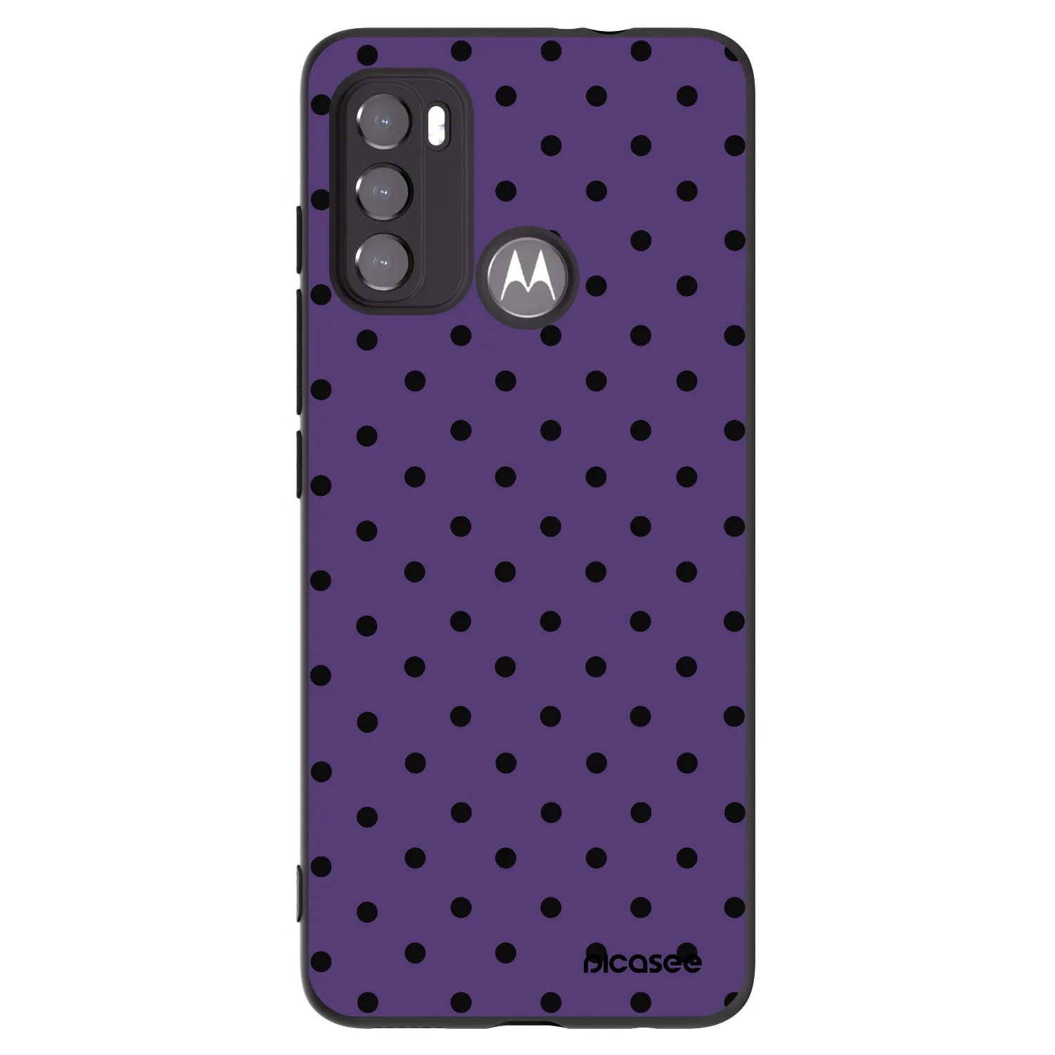 Picasee Μαύρη θήκη σιλικόνης για Motorola Moto G60 - Flickers 2