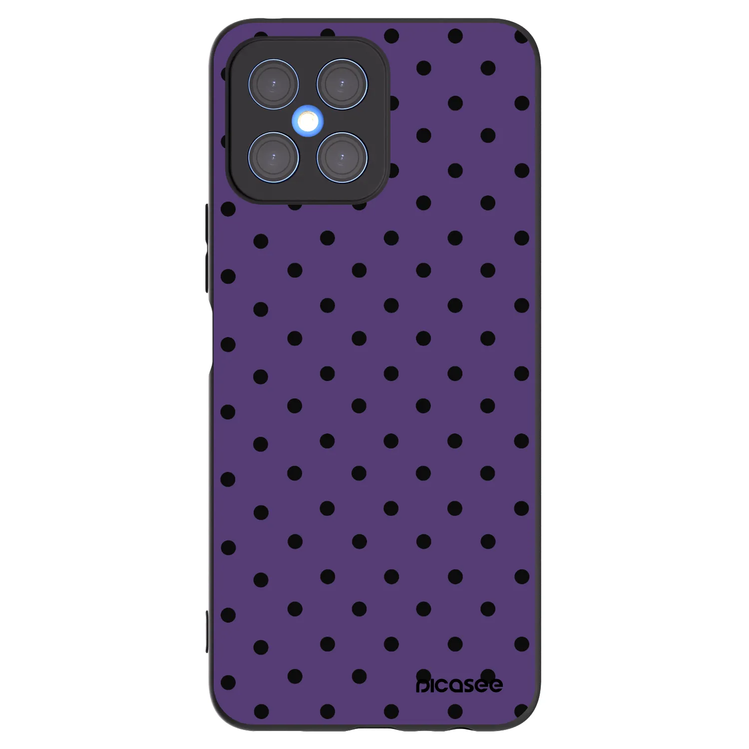 Picasee Μαύρη θήκη σιλικόνης για Honor X8 4G - Flickers 2