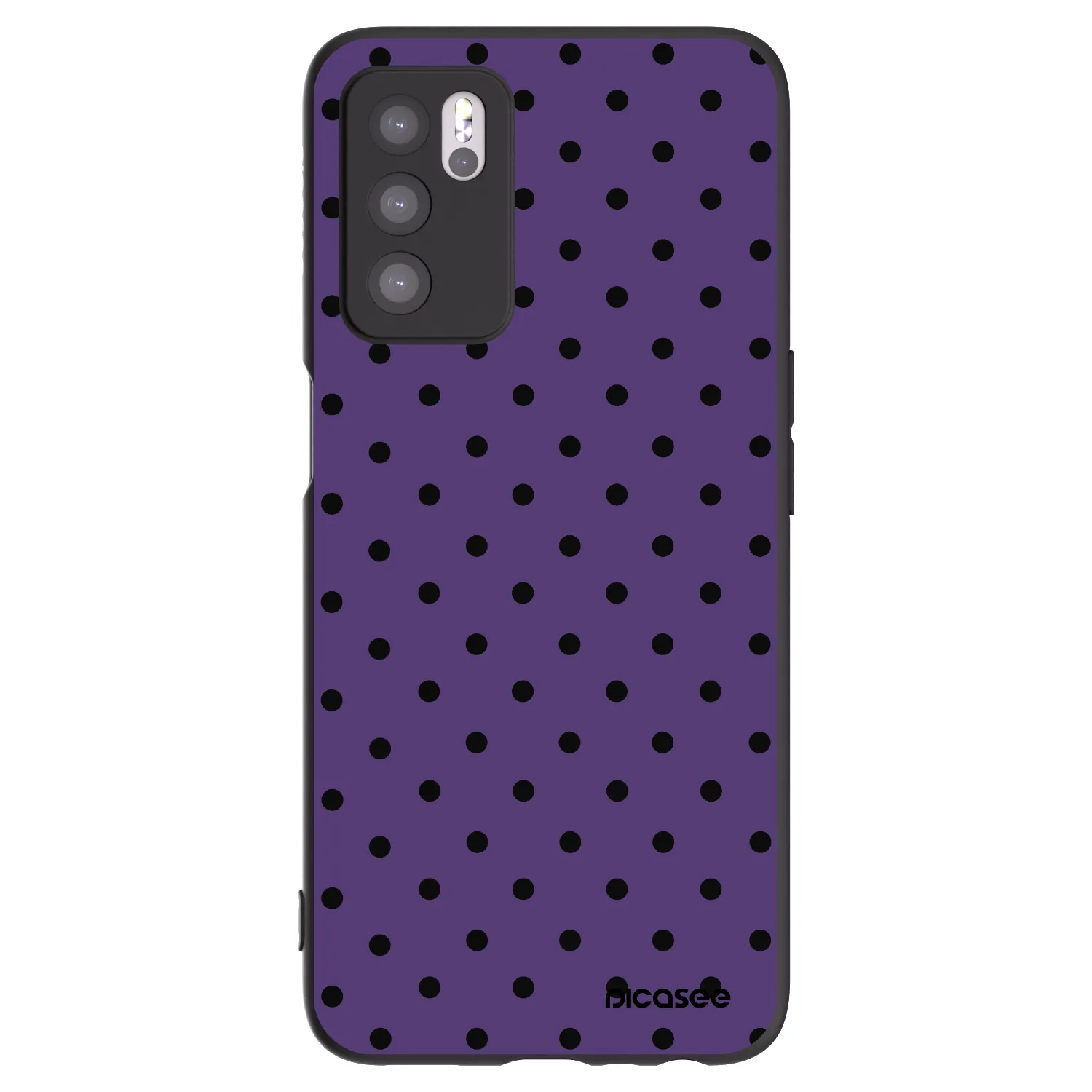 Picasee Μαύρη θήκη σιλικόνης για OPPO A16s - Flickers 2