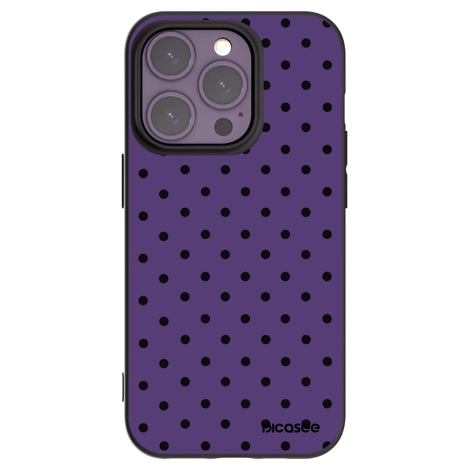 Picasee Μαύρη θήκη σιλικόνης για Apple iPhone 14 Pro - Flickers 2