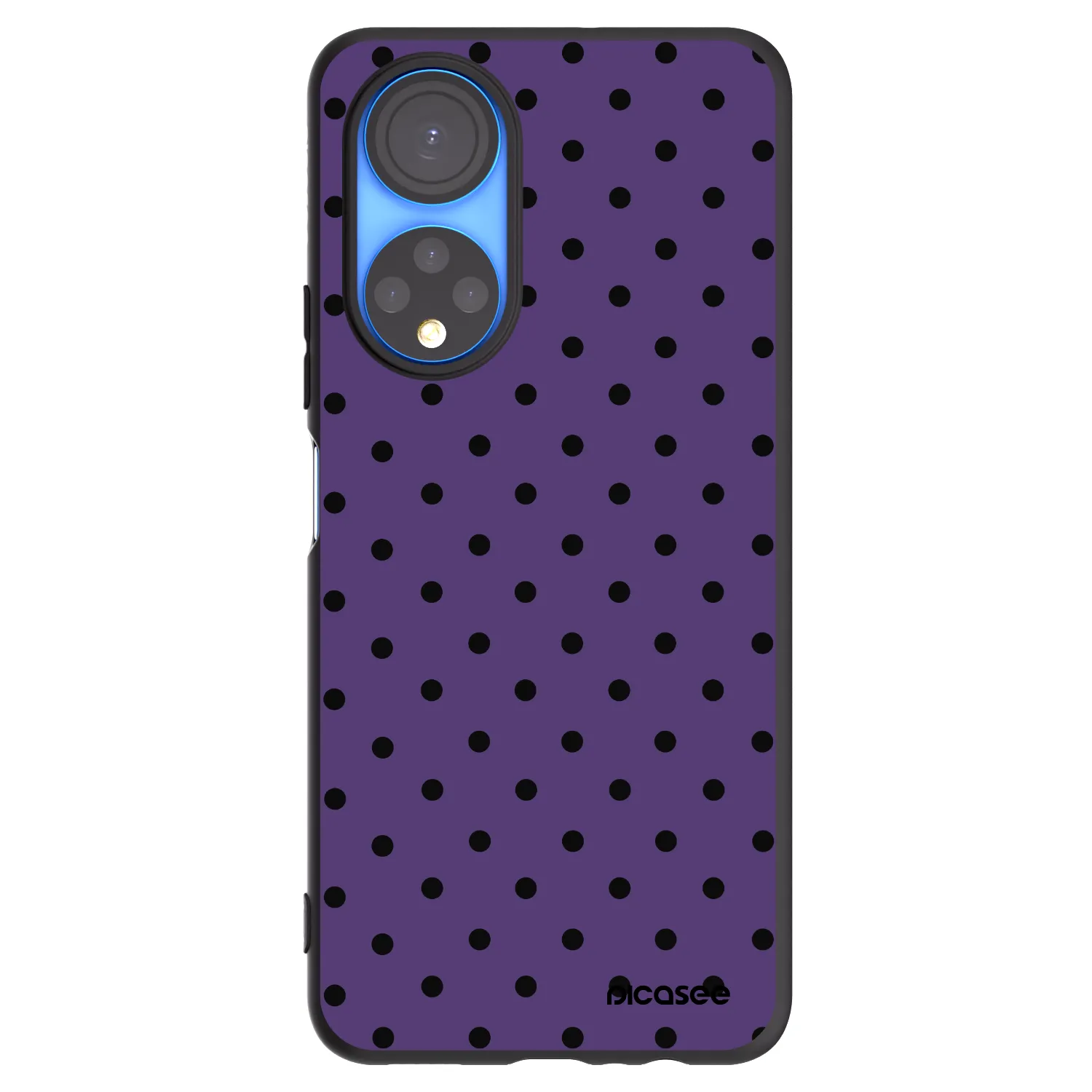 Picasee Μαύρη θήκη σιλικόνης για Honor X7 - Flickers 2