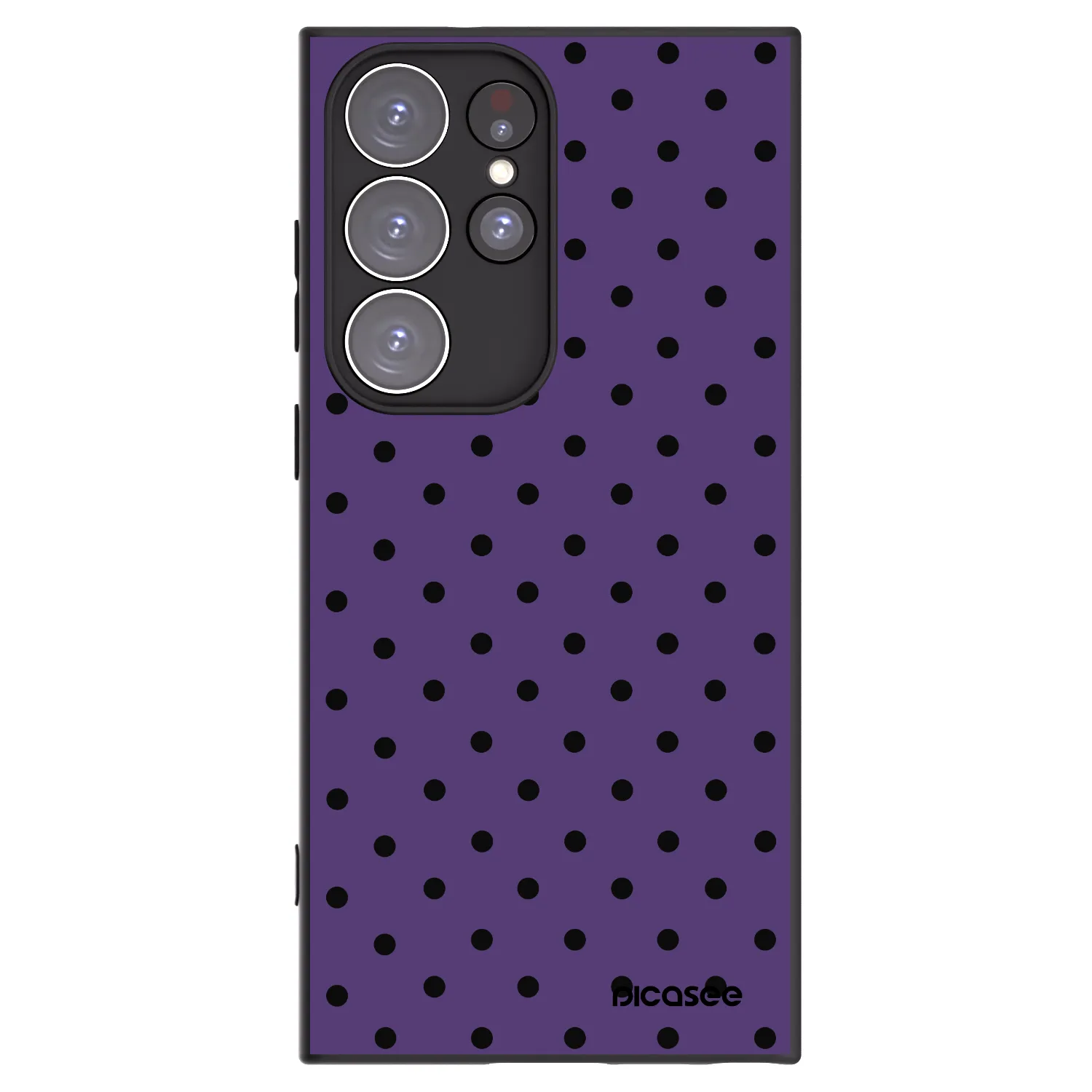 Picasee Μαύρη θήκη σιλικόνης για Samsung Galaxy S23 Ultra 5G - Flickers 2