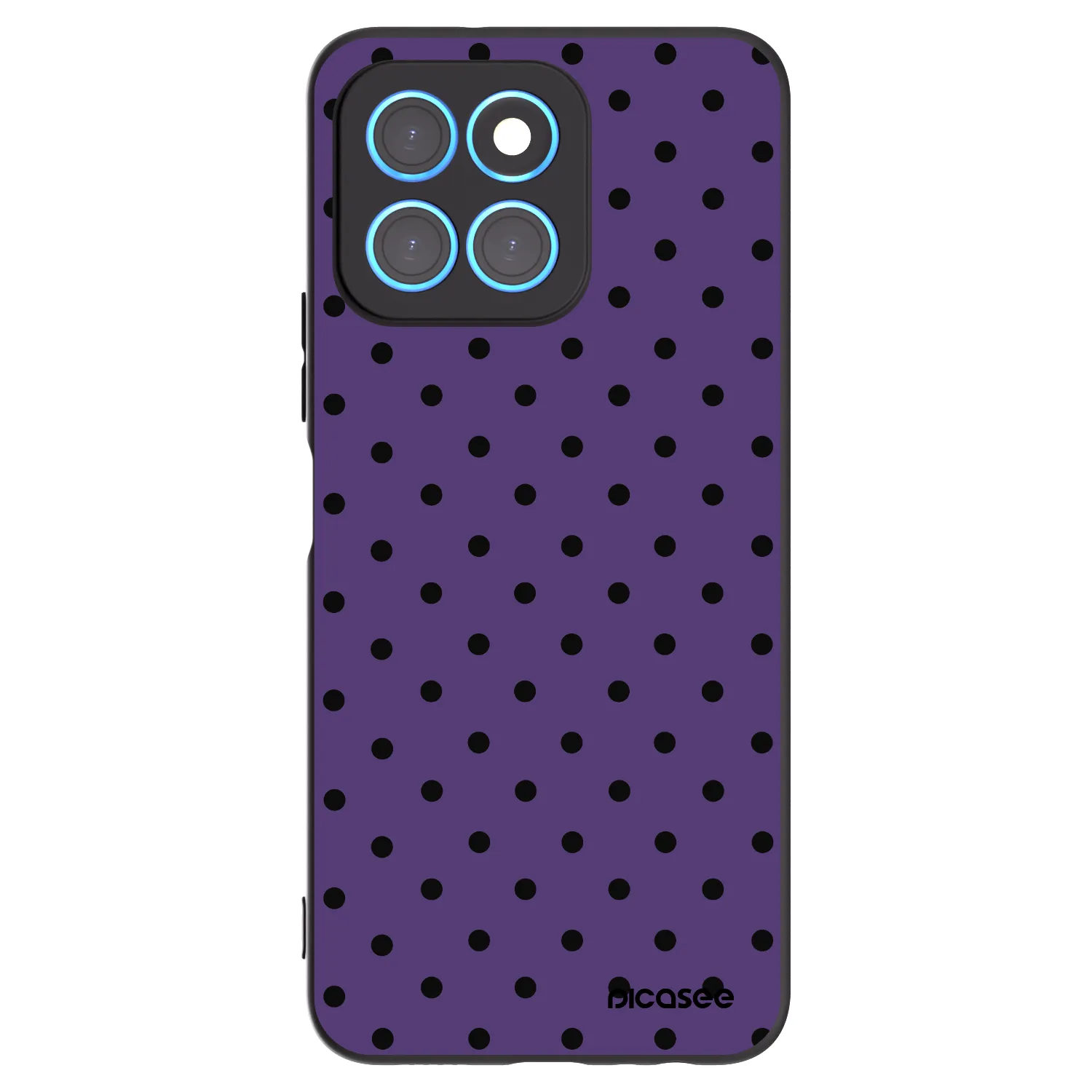 Picasee Μαύρη θήκη σιλικόνης για Honor X8 5G - Flickers 2