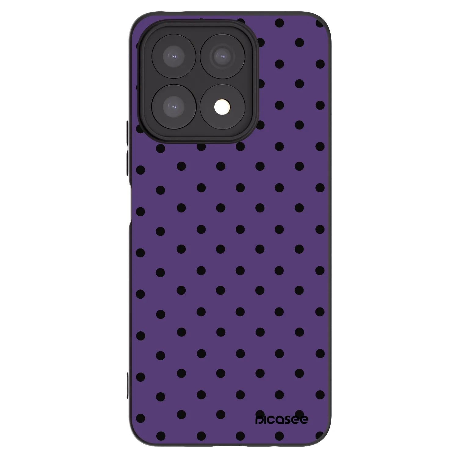 Picasee Μαύρη θήκη σιλικόνης για Honor X8a - Flickers 2