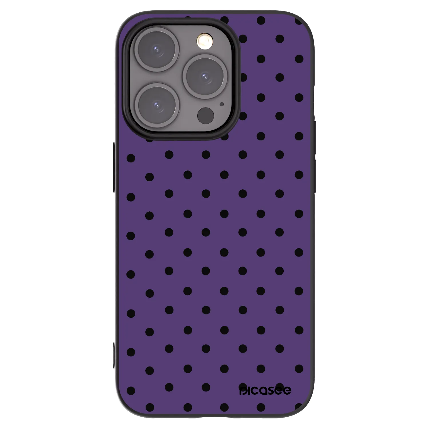 Picasee Μαύρη θήκη σιλικόνης για Apple iPhone 15 Pro - Flickers 2