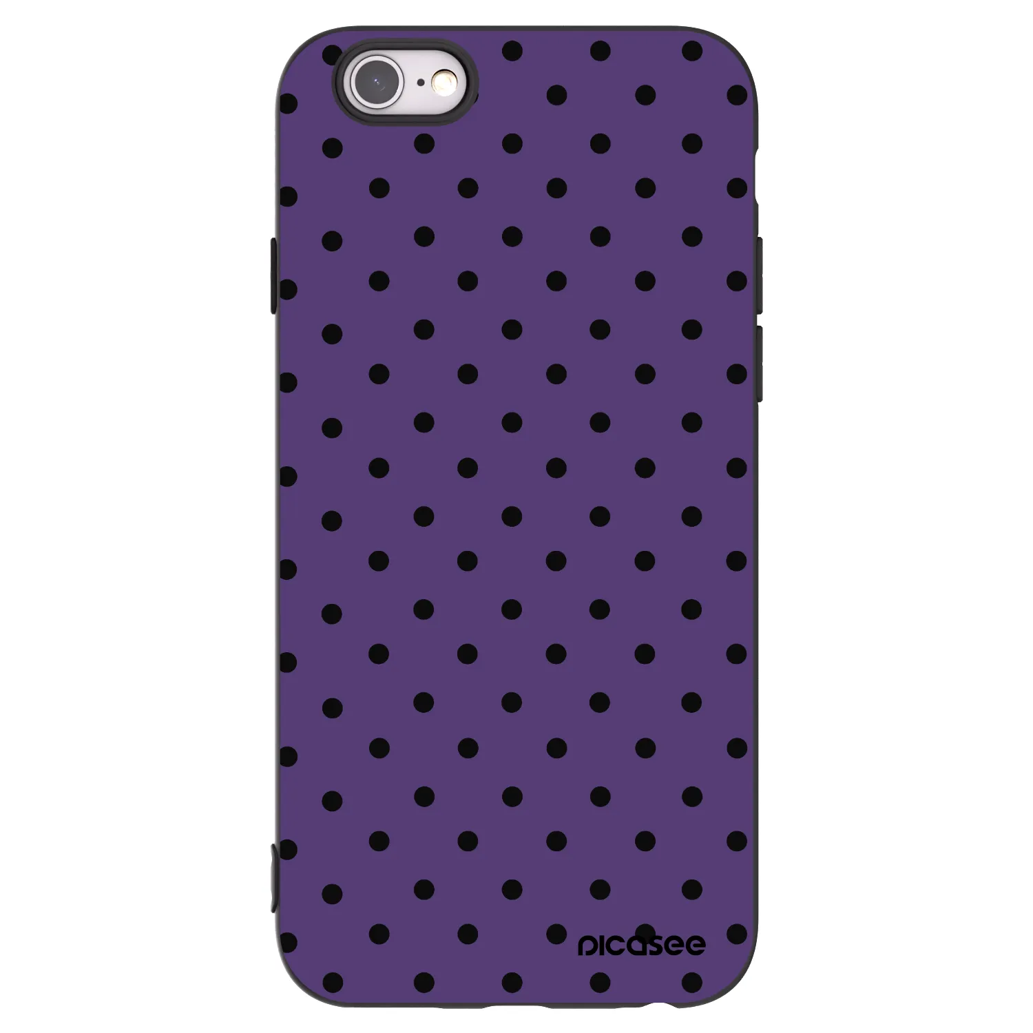 Picasee Μαύρη θήκη σιλικόνης για Apple iPhone 6/6S - Flickers 2