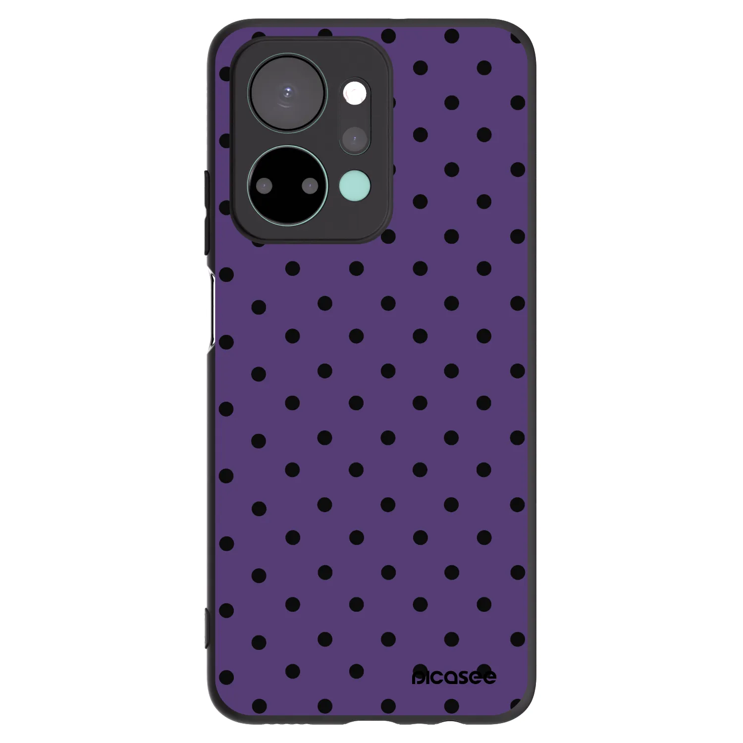 Picasee Μαύρη θήκη σιλικόνης για Honor X7a - Flickers 2