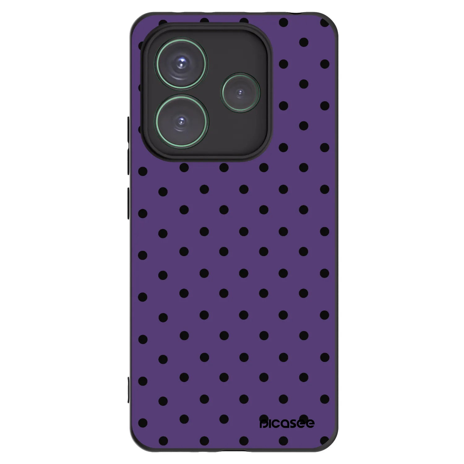Picasee Μαύρη θήκη σιλικόνης για Xiaomi Redmi Note 14 5G - Flickers 2