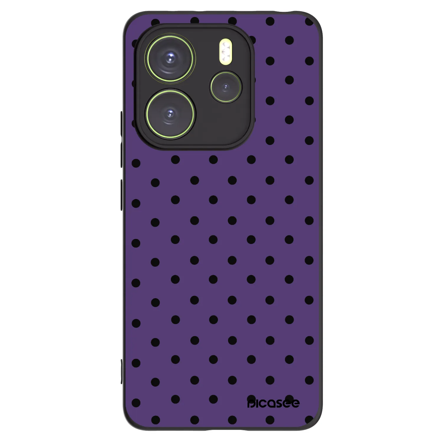 Picasee Μαύρη θήκη σιλικόνης για Xiaomi Redmi Note 14 4G - Flickers 2