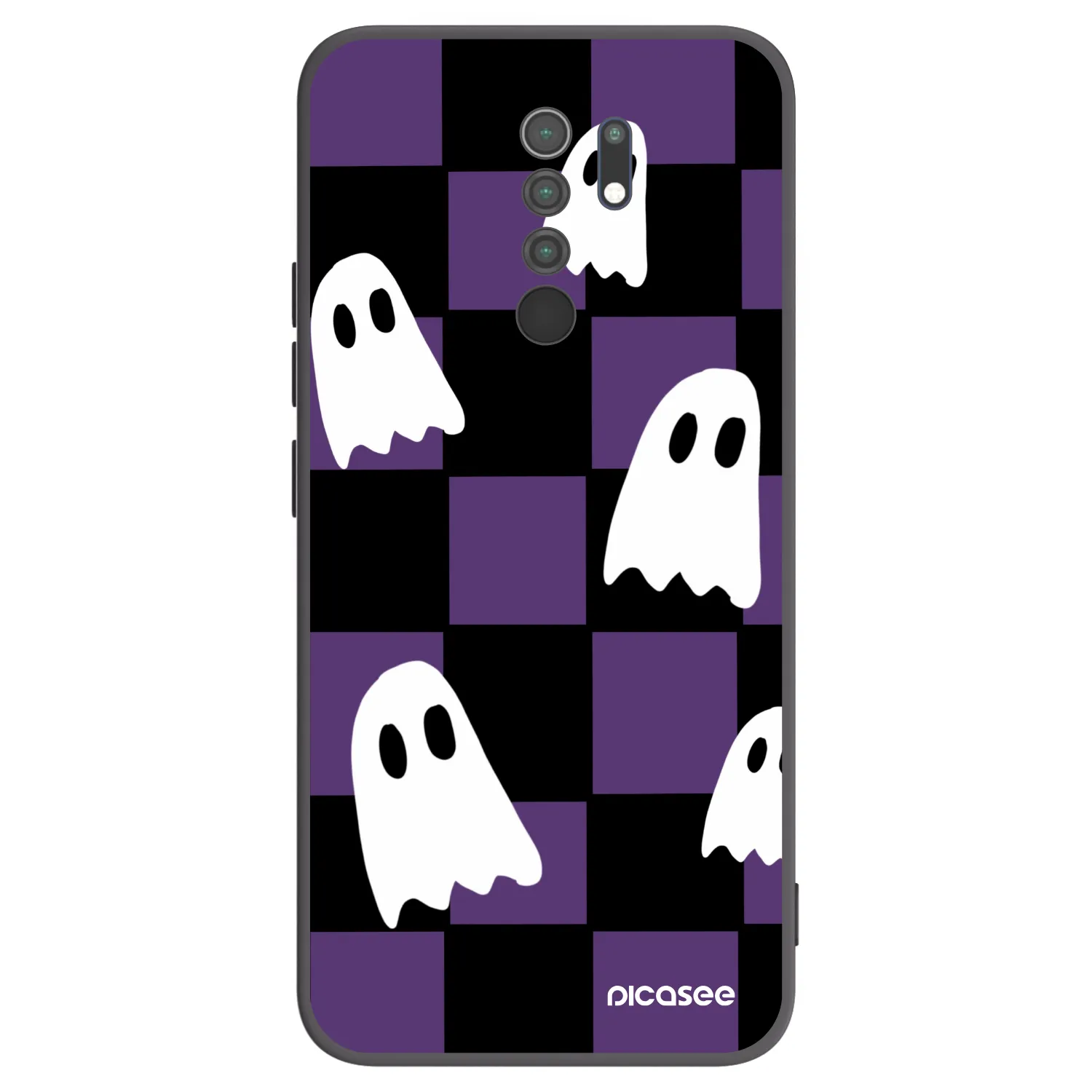 Picasee Μαύρη θήκη σιλικόνης για Xiaomi Redmi 9 - Ghosts