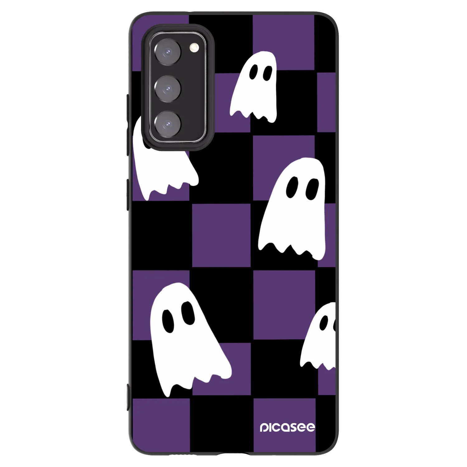 Picasee Μαύρη θήκη σιλικόνης για Samsung Galaxy S20 FE - Ghosts